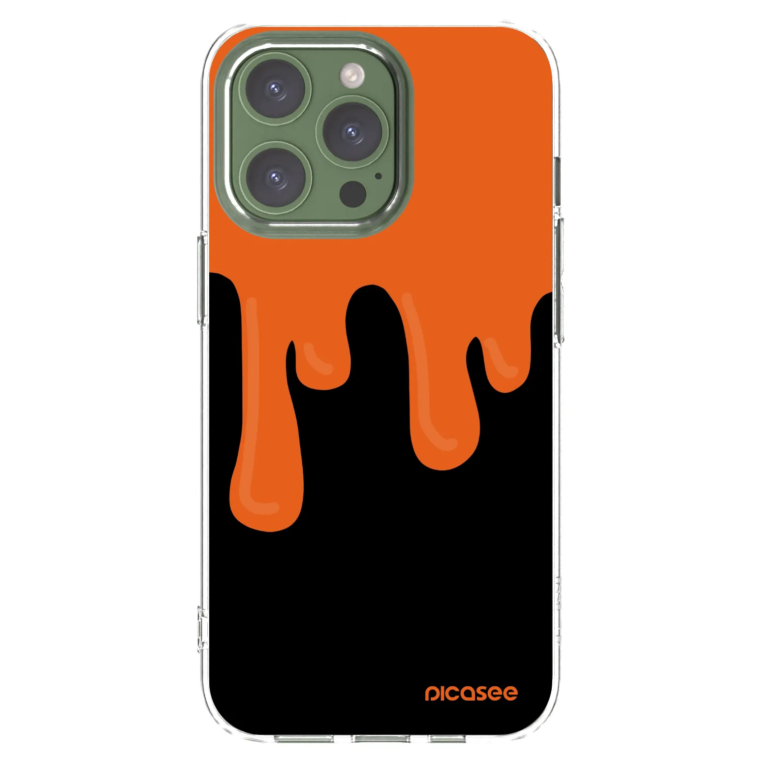 Picasee husă transparentă din silicon pentru Apple iPhone 13 Pro - Orange spooky