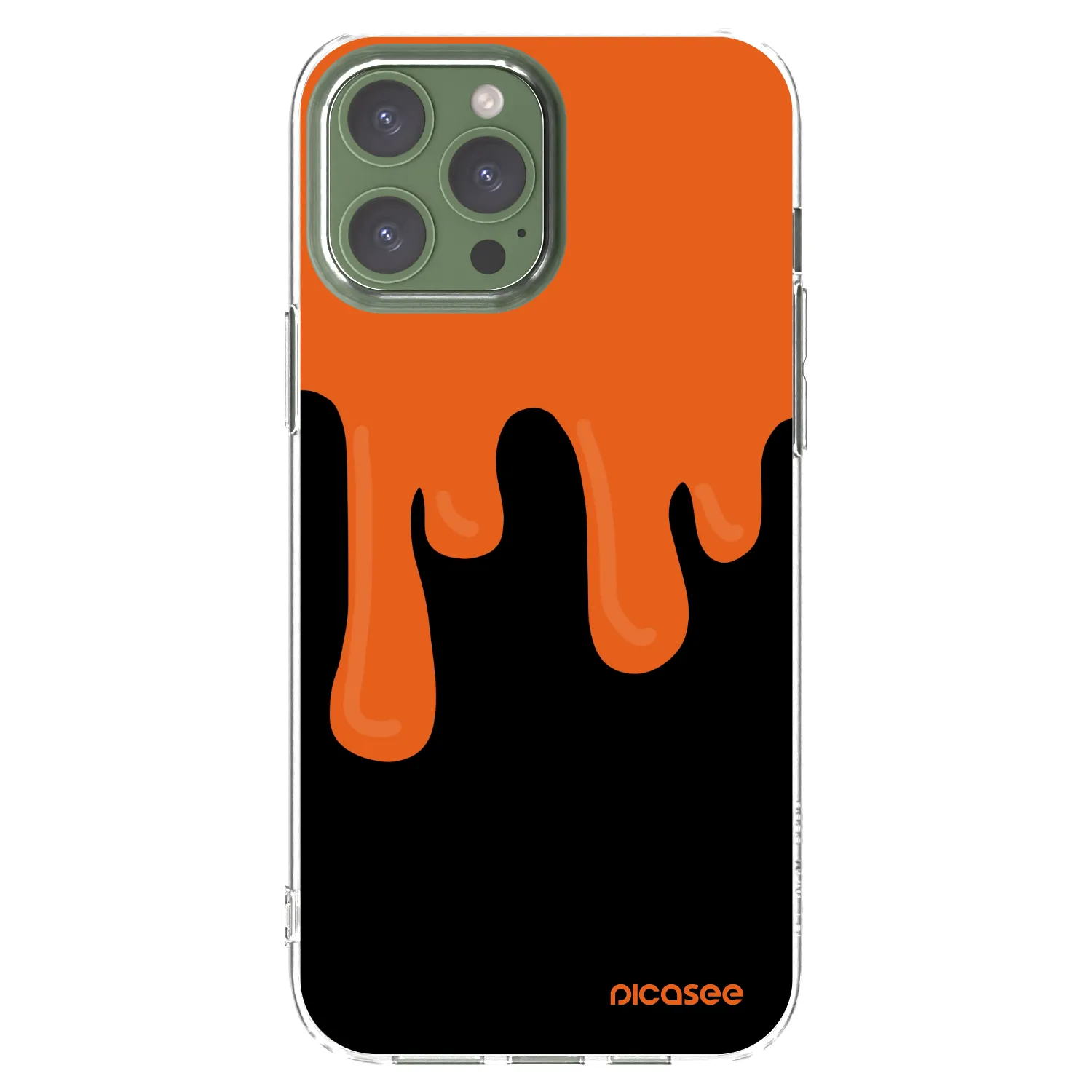 Picasee husă transparentă din silicon pentru Apple iPhone 13 Pro Max - Orange spooky
