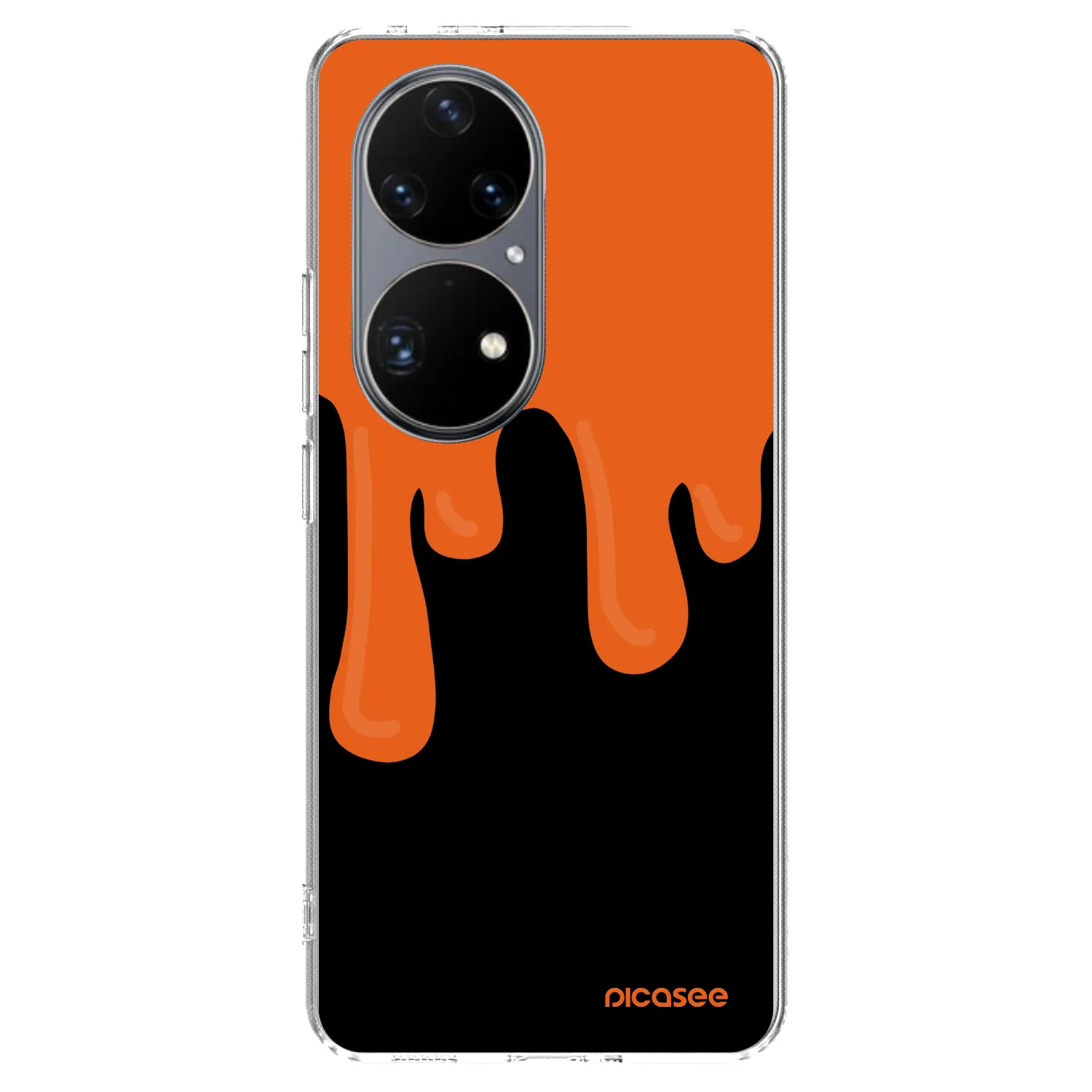 Picasee husă transparentă din silicon pentru Huawei P50 - Orange spooky