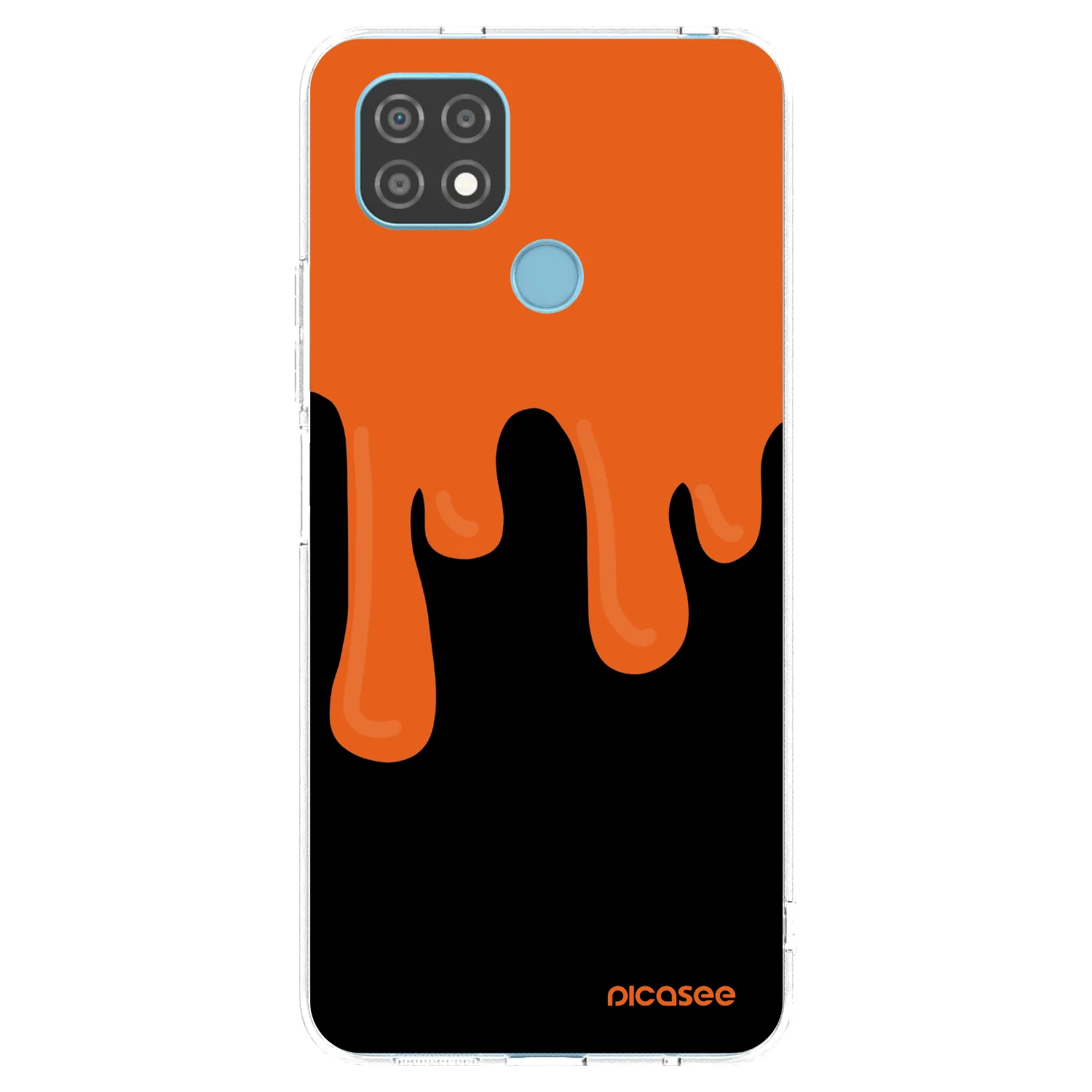 Picasee husă transparentă din silicon pentru Realme C21 - Orange spooky