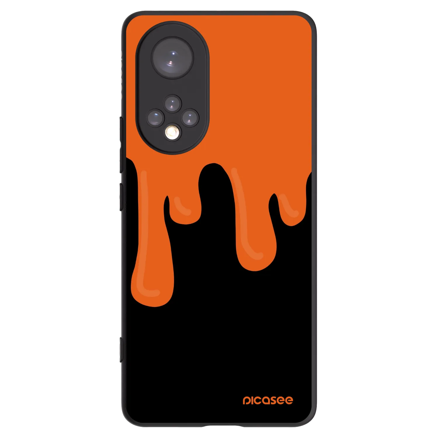 Picasee husă neagră din silicon pentru Huawei Nova 9 - Orange spooky