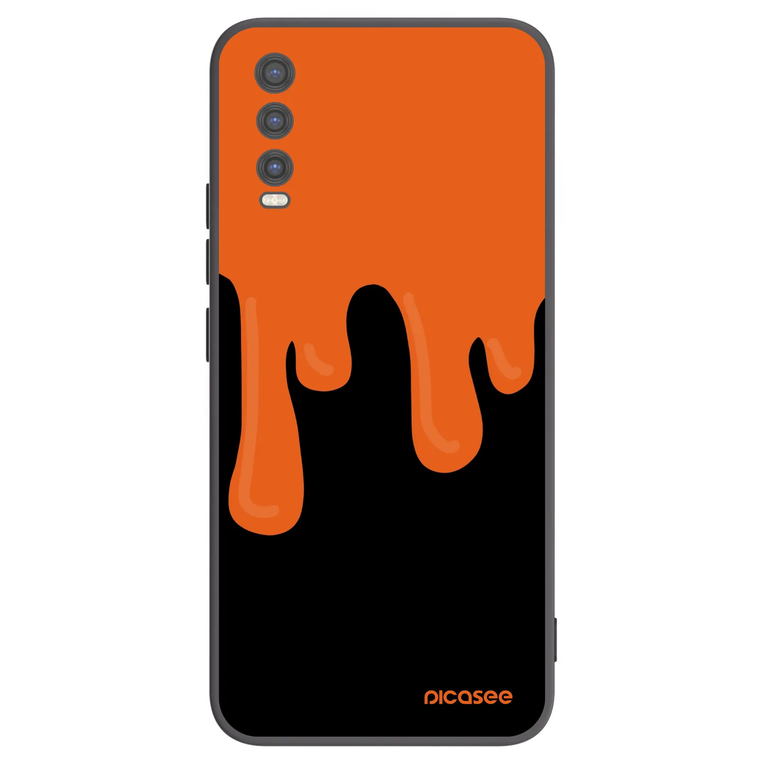 Picasee husă neagră din silicon pentru Vivo Y20s - Orange spooky