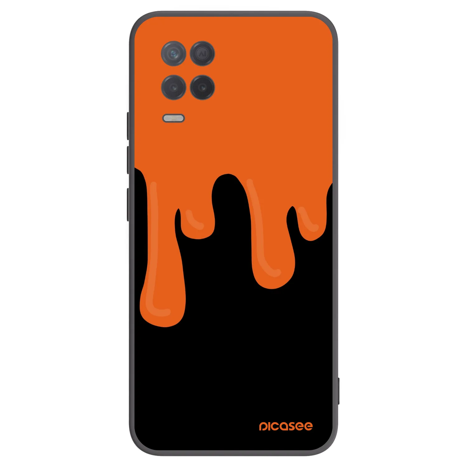 Picasee husă neagră din silicon pentru Realme 8 5G - Orange spooky