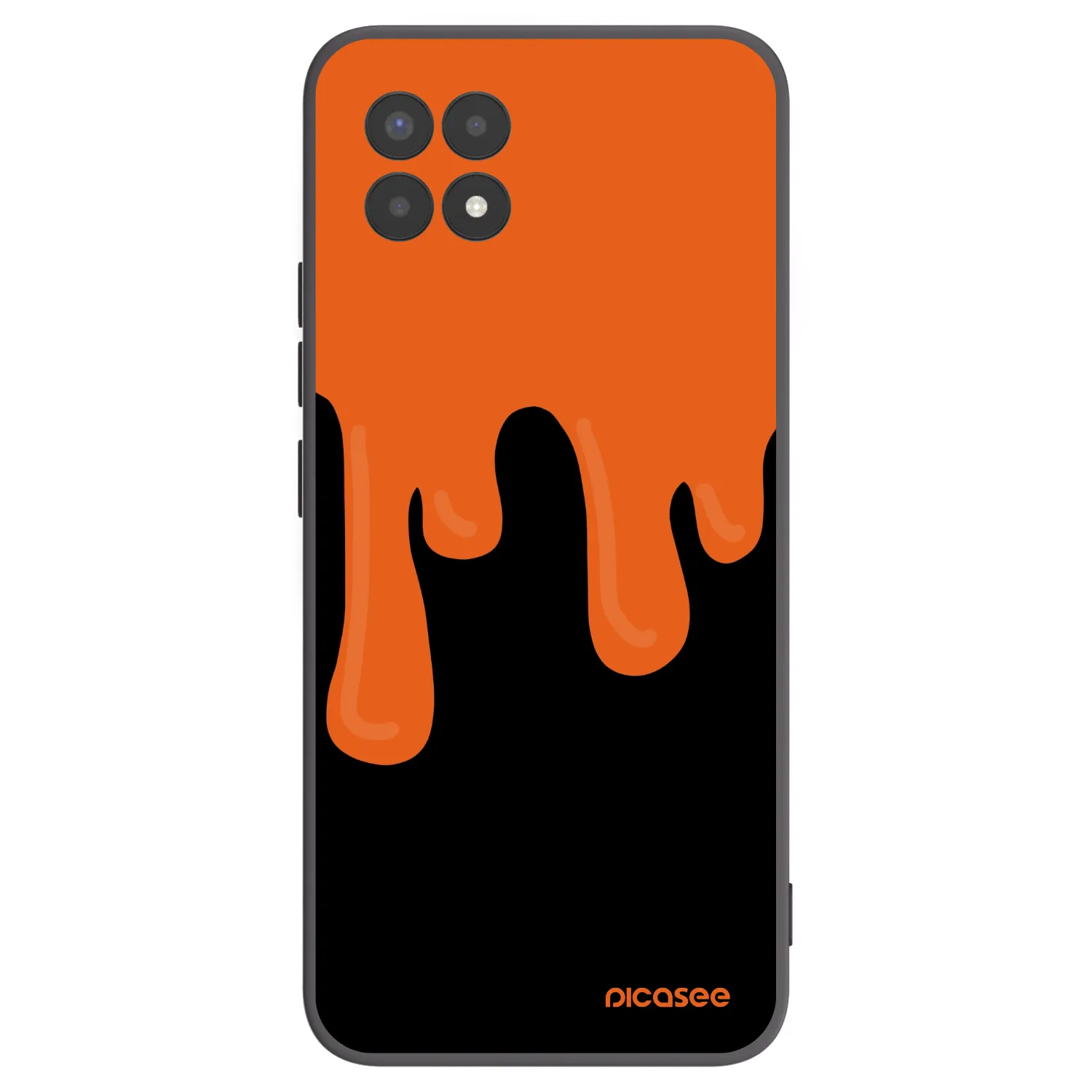 Picasee husă neagră din silicon pentru Realme 8i - Orange spooky