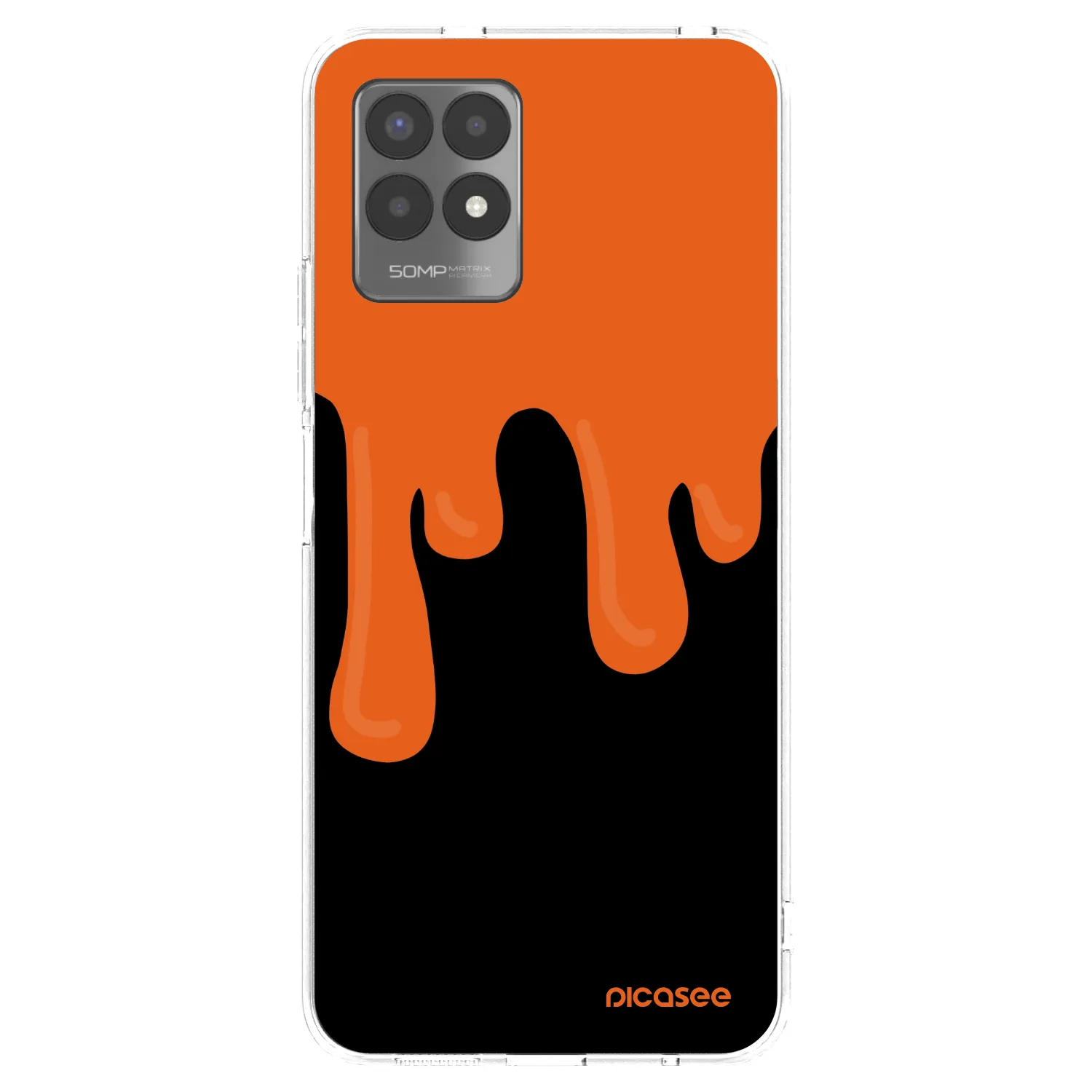 Picasee husă transparentă din silicon pentru Realme 8i - Orange spooky