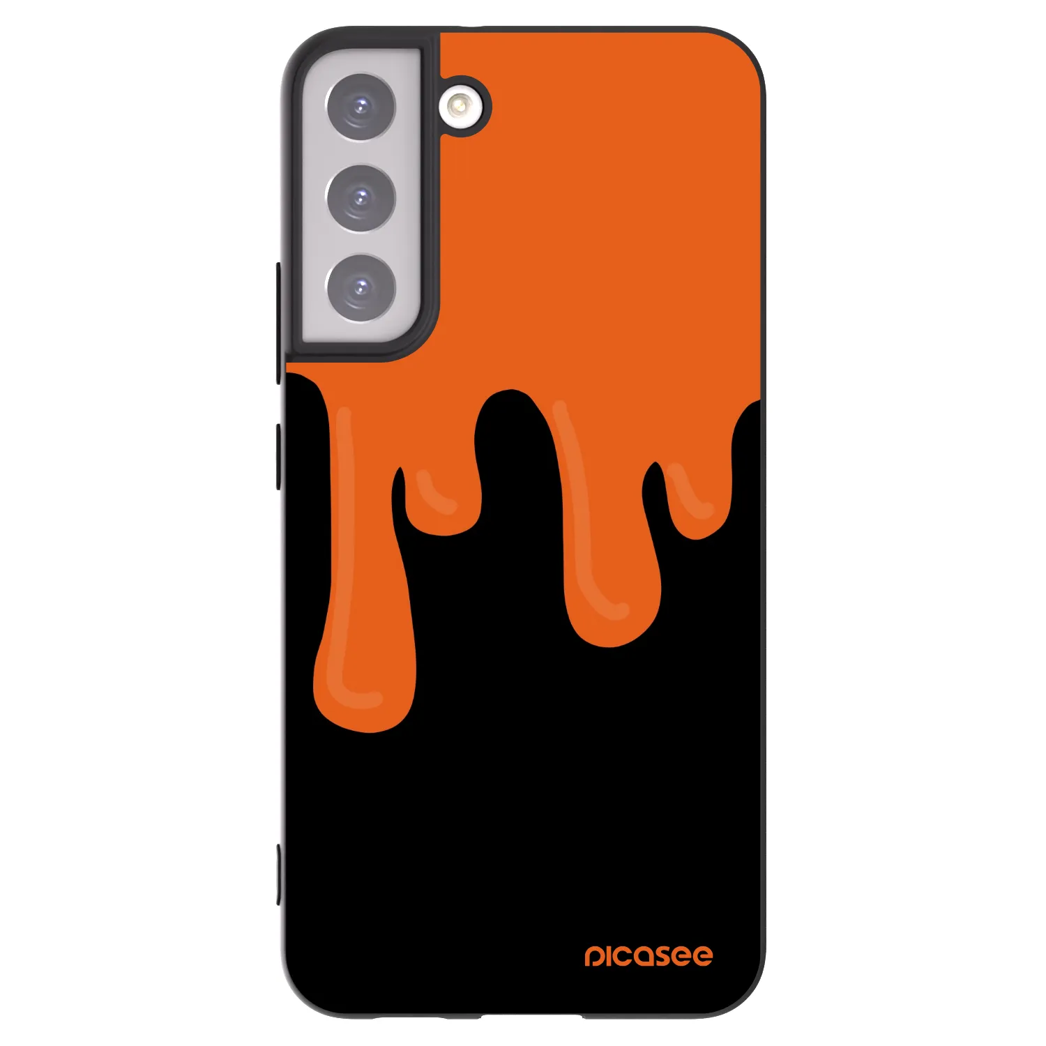 Picasee husă neagră din silicon pentru Samsung Galaxy S22+ 5G - Orange spooky