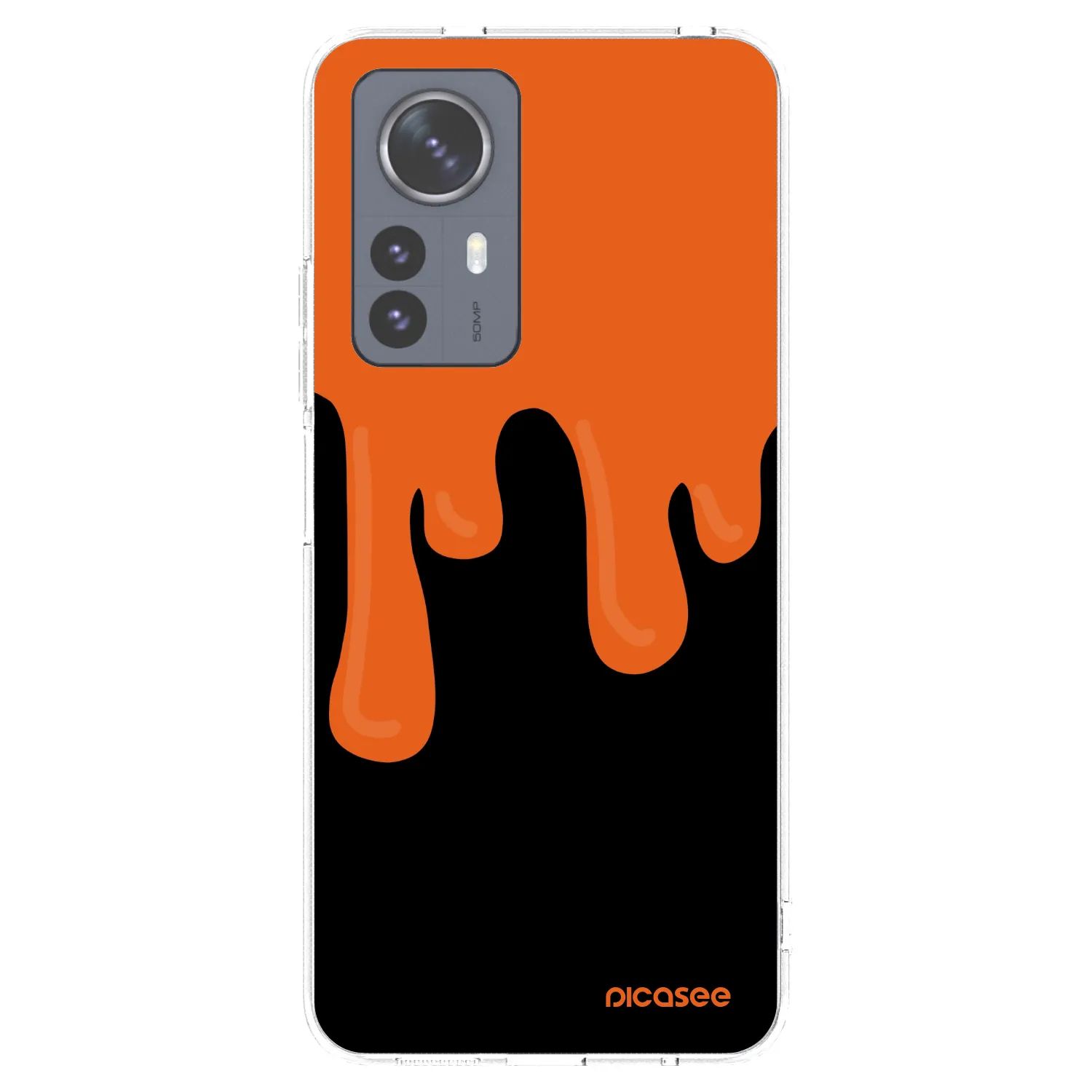 Picasee husă transparentă din silicon pentru Xiaomi 12 Pro - Orange spooky
