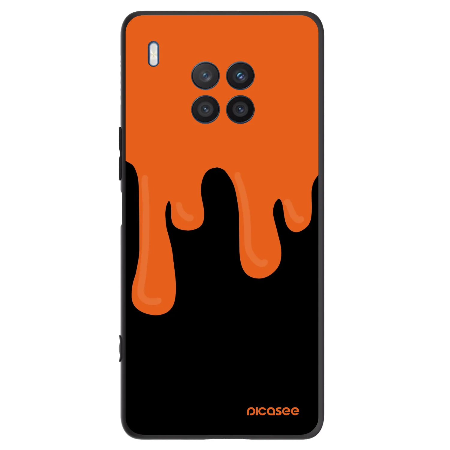 Picasee husă neagră din silicon pentru Honor 50 Lite - Orange spooky