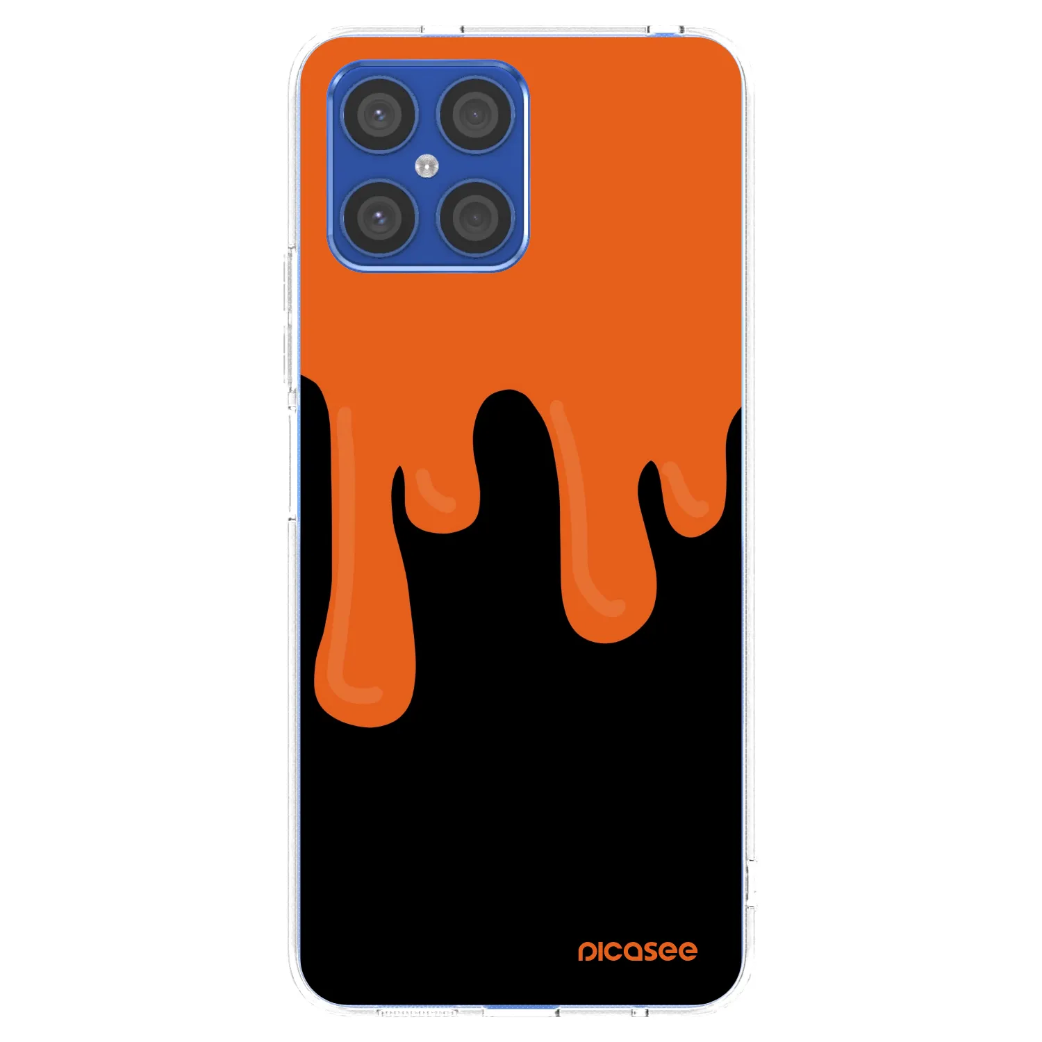 Picasee husă transparentă din silicon pentru Honor X8 4G - Orange spooky