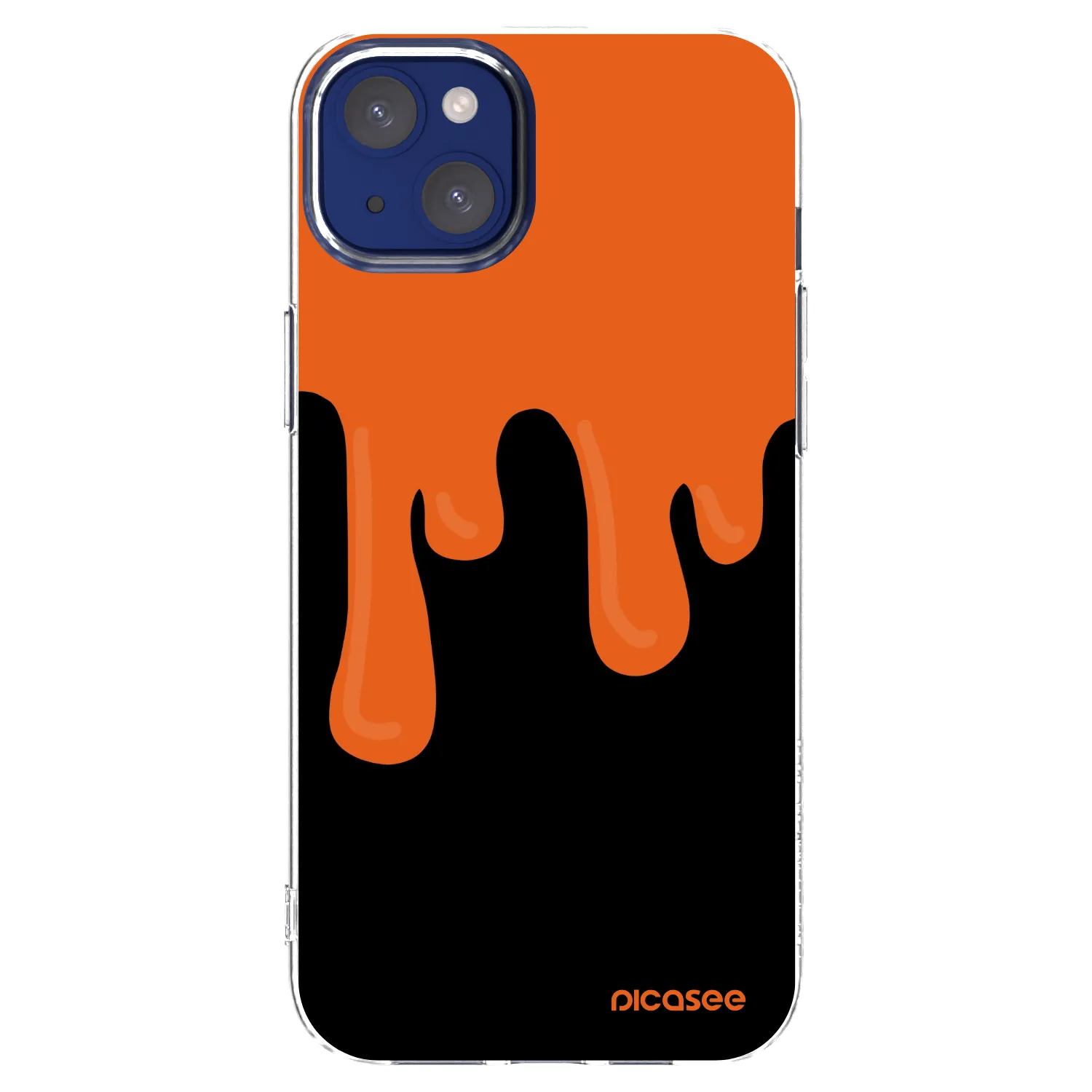 Picasee husă transparentă din silicon pentru Apple iPhone 14 Plus - Orange spooky
