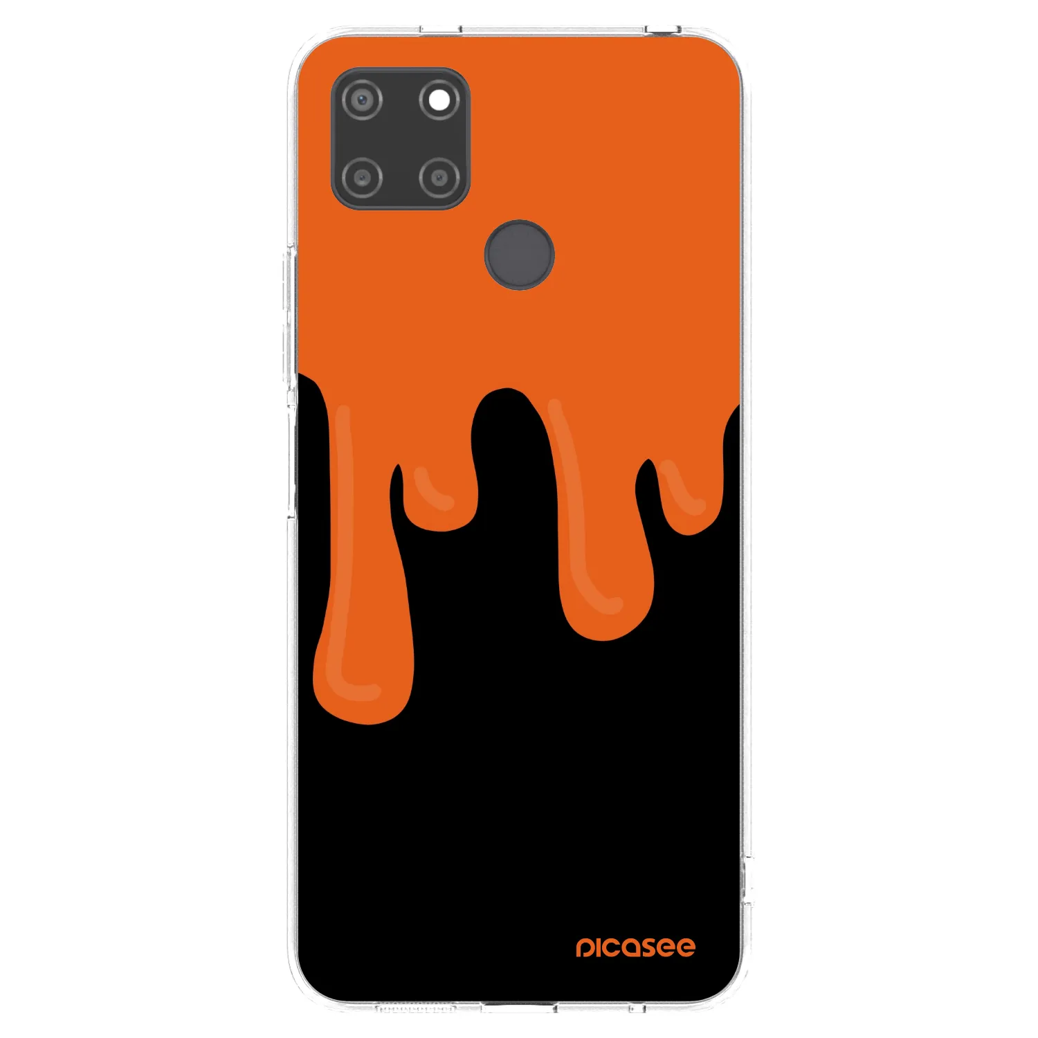 Picasee husă transparentă din silicon pentru Realme C21Y - Orange spooky