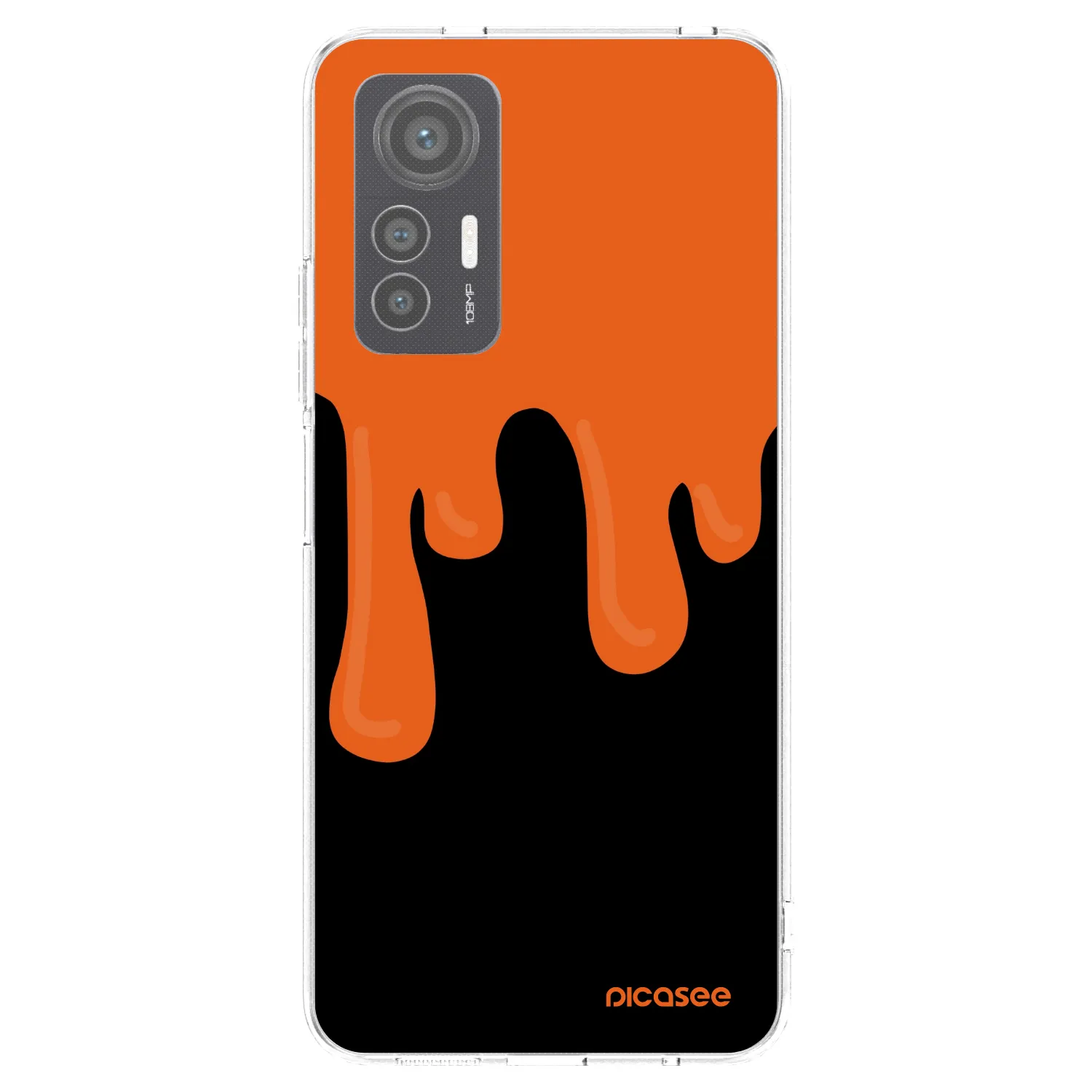 Picasee husă transparentă din silicon pentru Xiaomi 12 Lite - Orange spooky