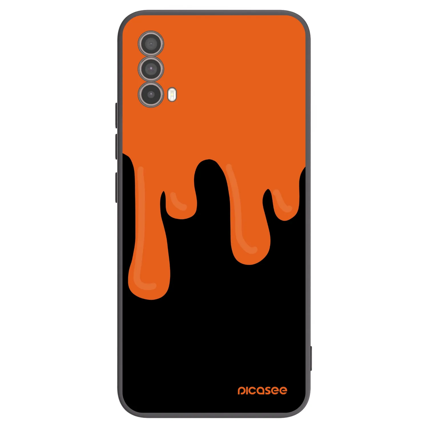 Picasee husă neagră din silicon pentru Motorola Moto E40 - Orange spooky