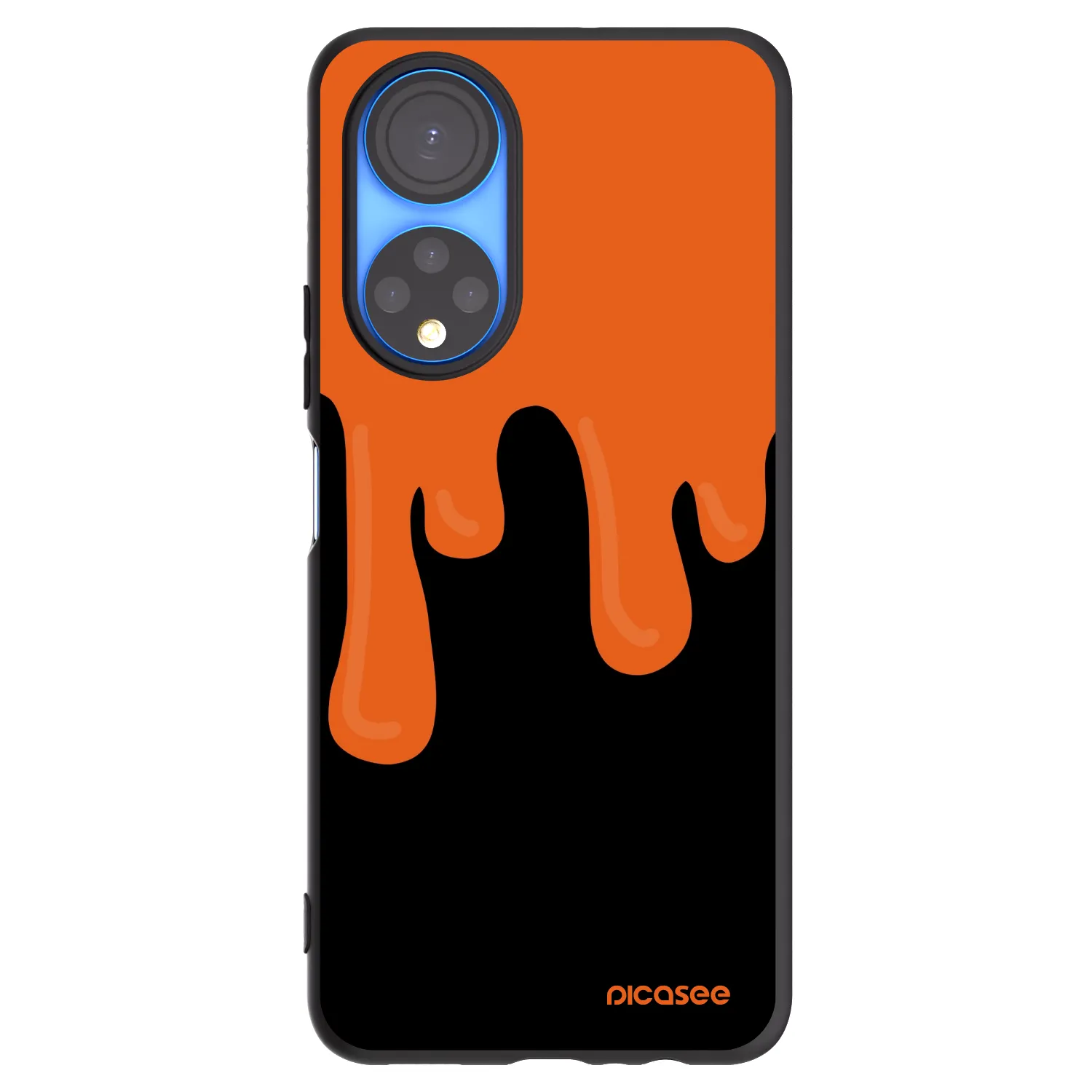 Picasee husă neagră din silicon pentru Honor X7 - Orange spooky