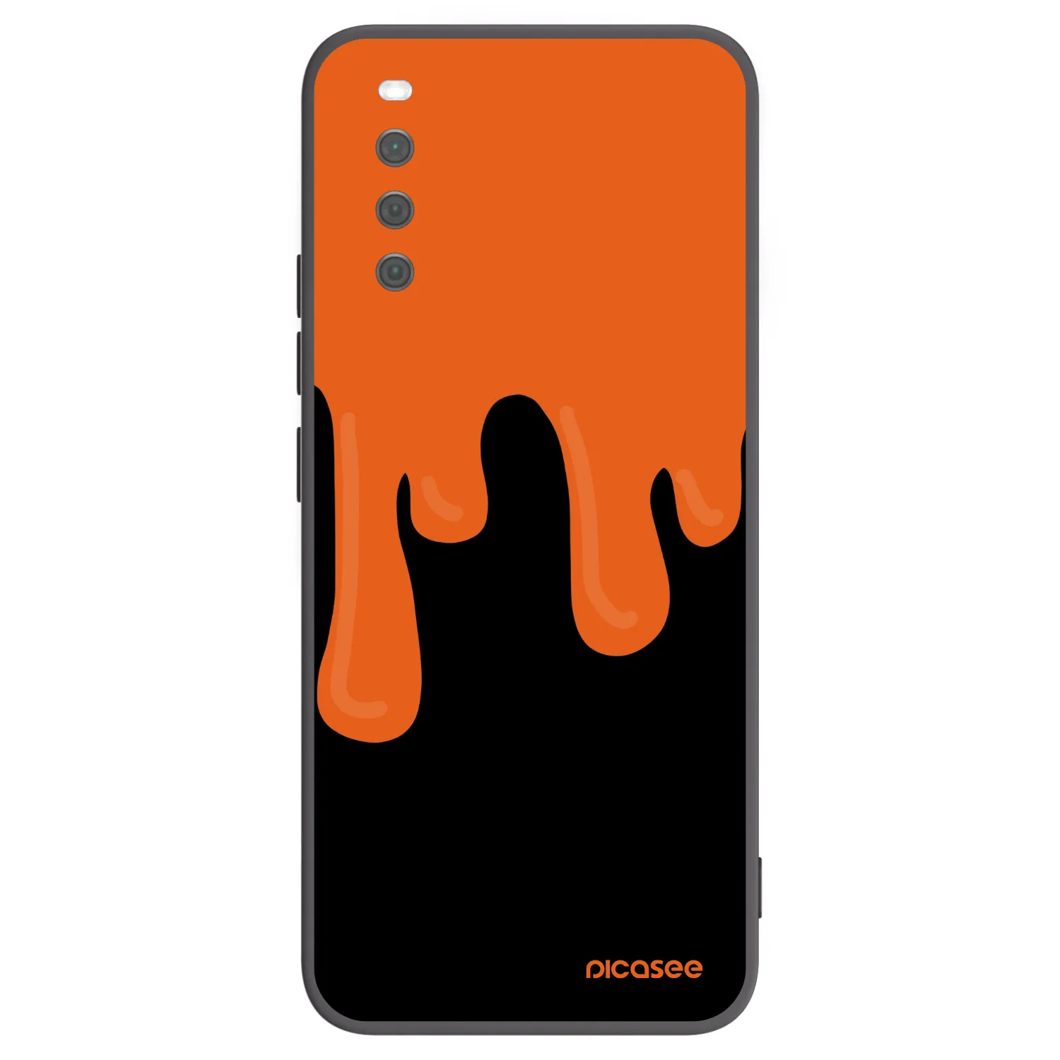 Picasee husă neagră din silicon pentru Sony Xperia 10 III - Orange spooky