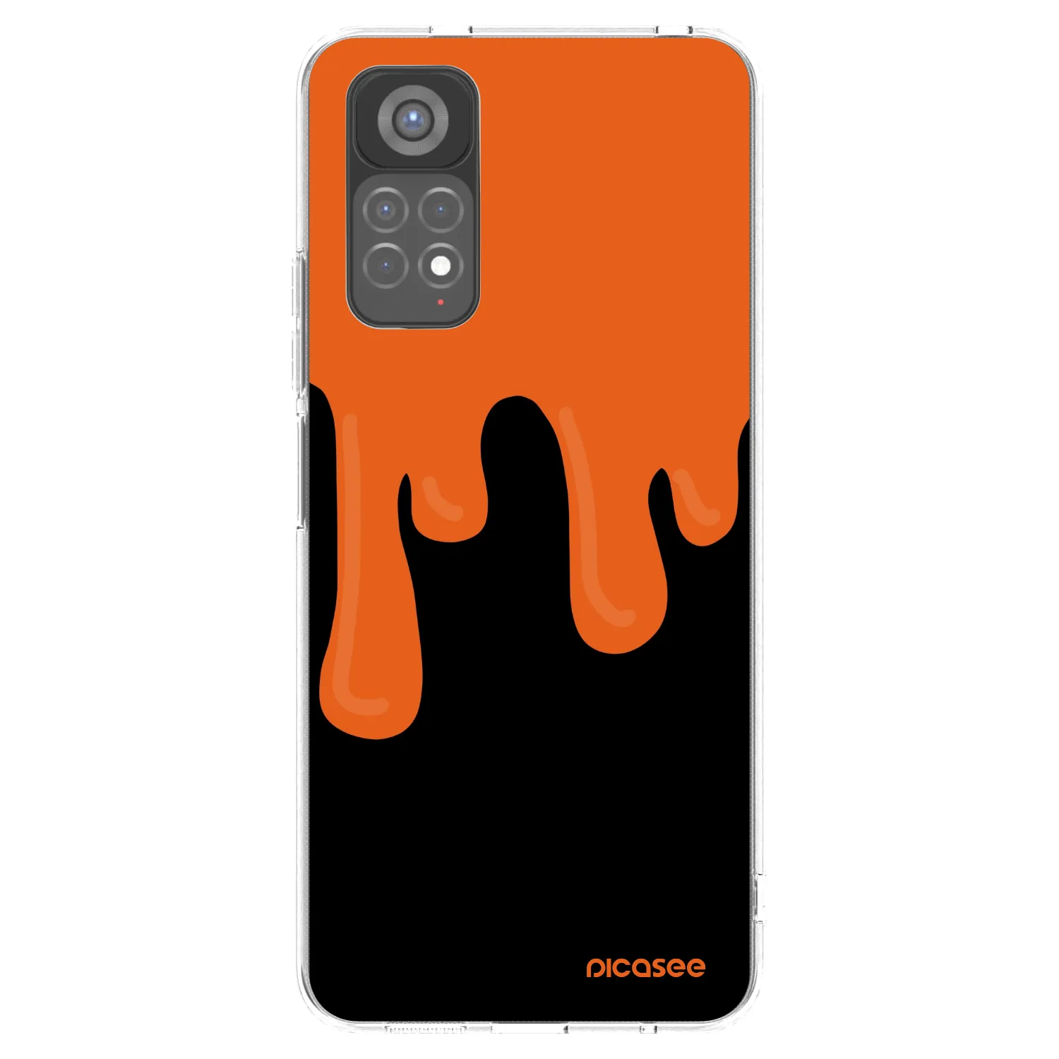 Picasee husă transparentă din silicon pentru Xiaomi Redmi Note 11S 5G - Orange spooky
