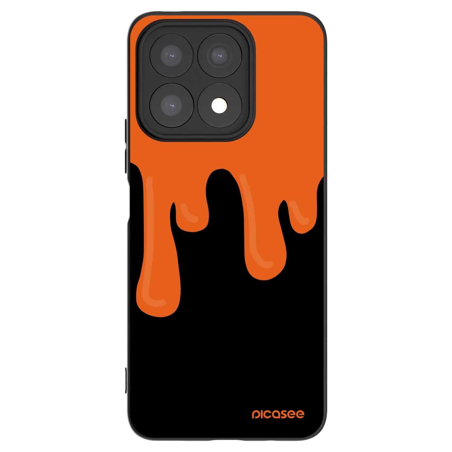 Picasee husă neagră din silicon pentru Honor X8a - Orange spooky