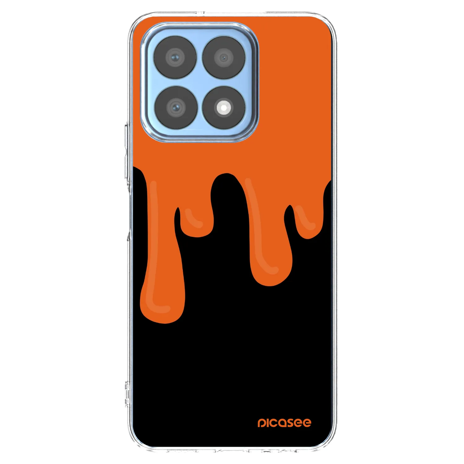 Picasee husă transparentă din silicon pentru Honor X8a - Orange spooky