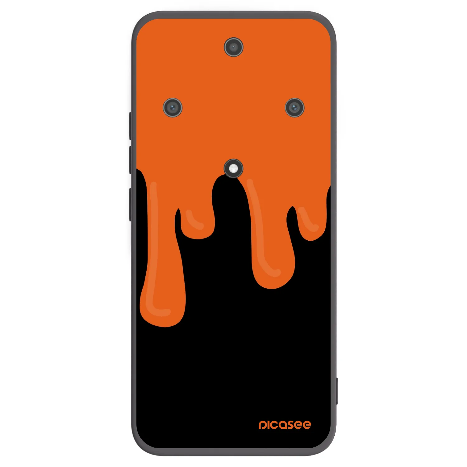 Picasee husă neagră din silicon pentru Honor Magic5 Lite 5G - Orange spooky