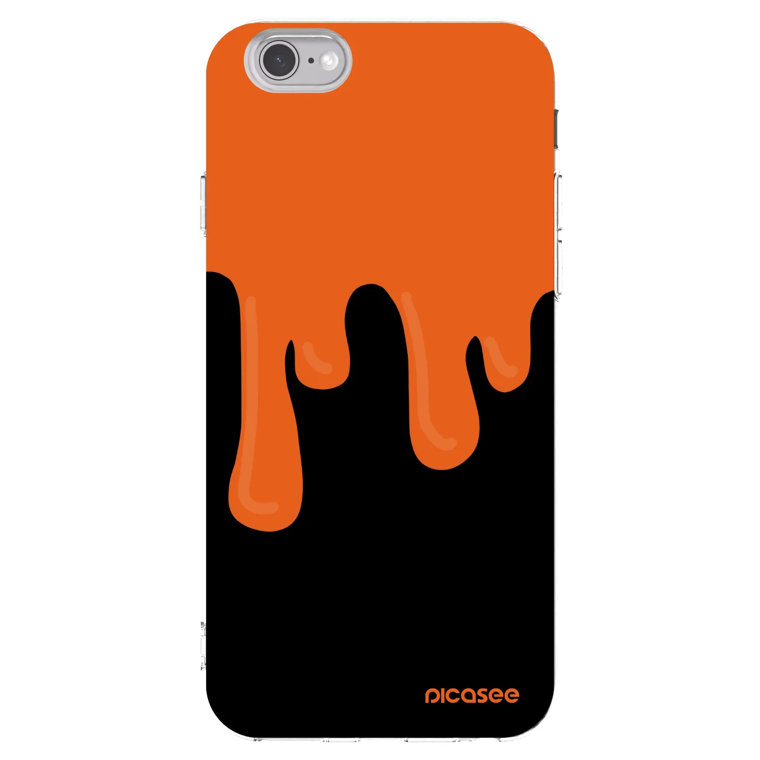 Picasee husă transparentă din silicon pentru Apple iPhone 6/6S - Orange spooky