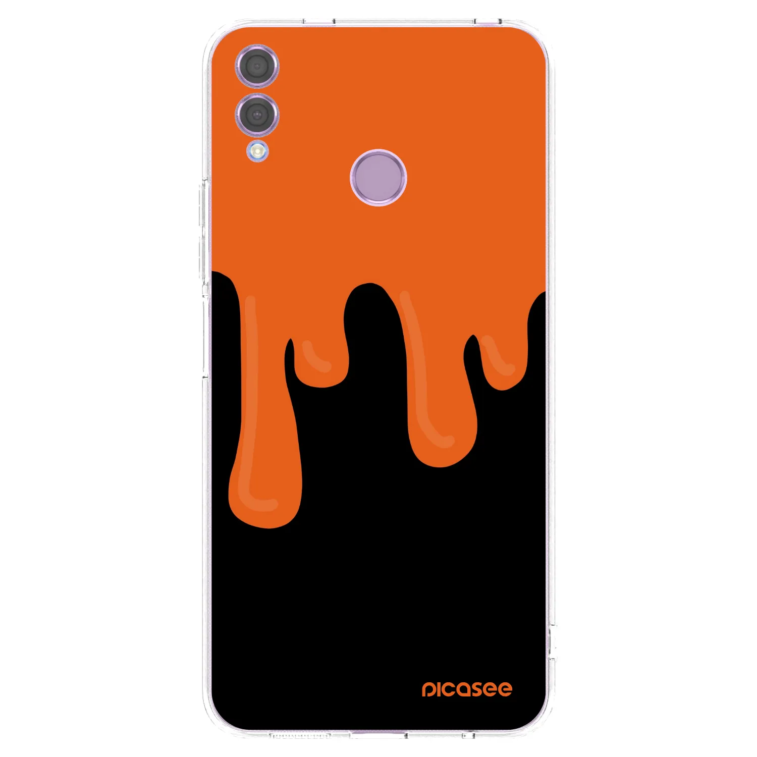 Picasee husă transparentă din silicon pentru Honor 8X - Orange spooky