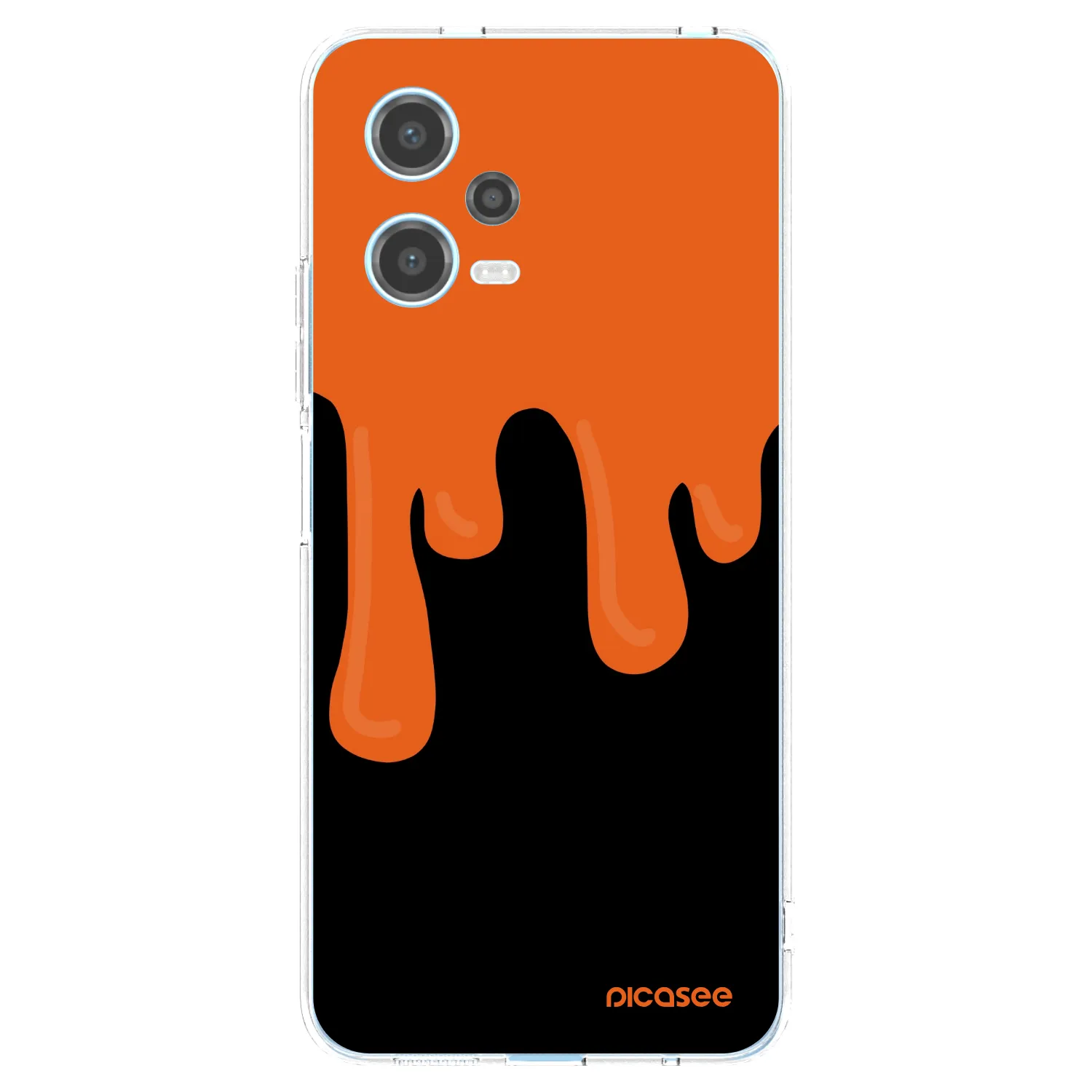 Picasee husă transparentă din silicon pentru Xiaomi Redmi Note 12 5G - Orange spooky