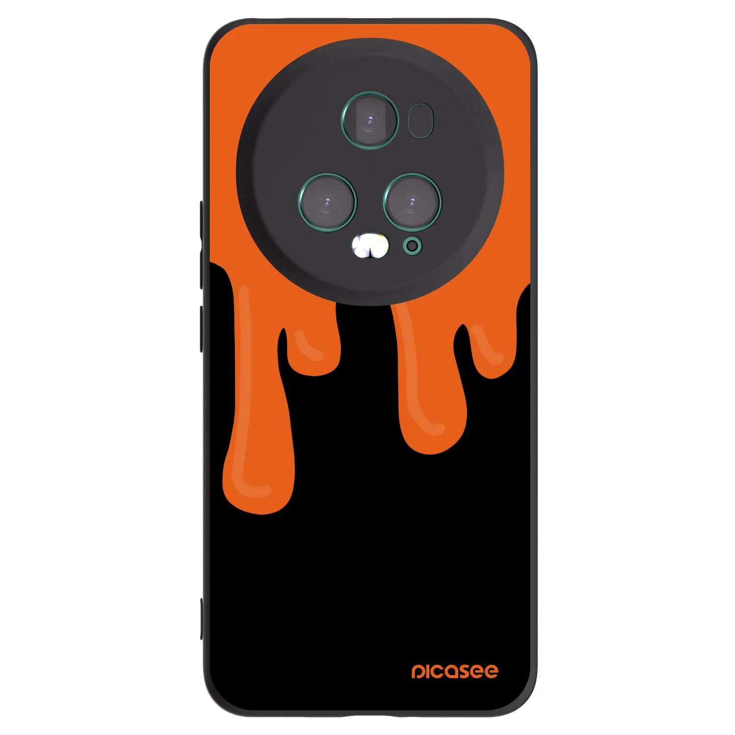 Picasee husă neagră din silicon pentru Honor Magic5 Pro - Orange spooky