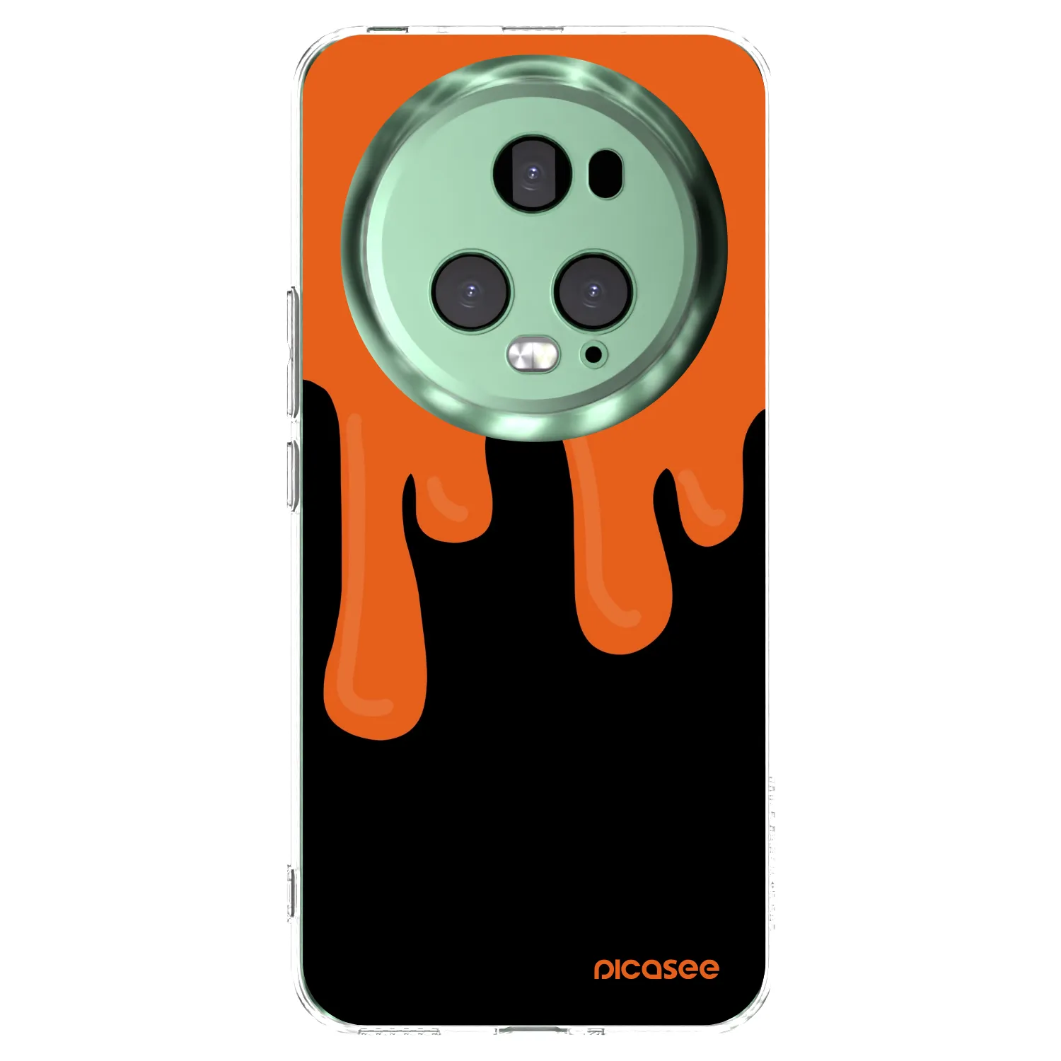 Picasee husă transparentă din silicon pentru Honor Magic5 Pro - Orange spooky