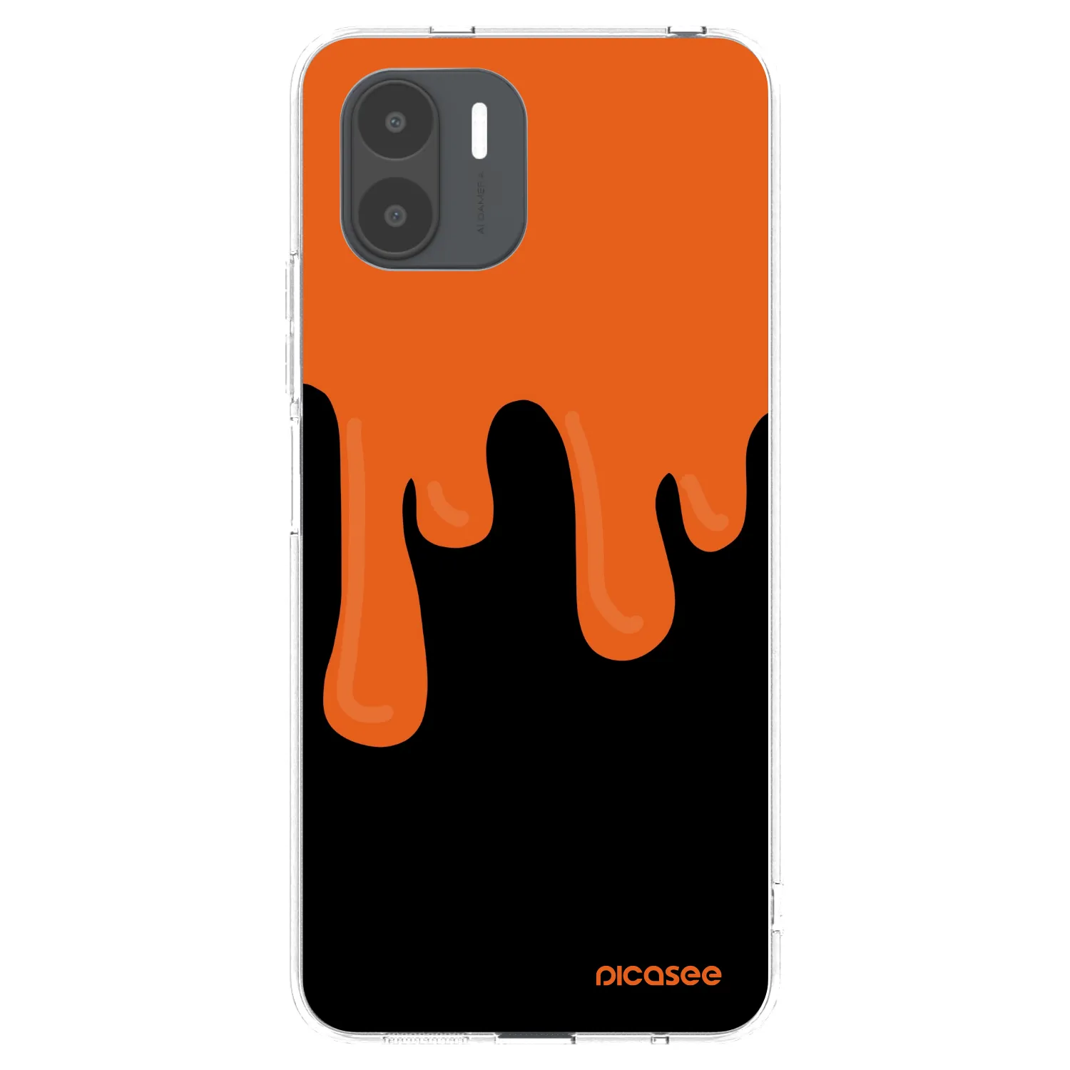Picasee husă transparentă din silicon pentru Xiaomi Redmi A2 - Orange spooky
