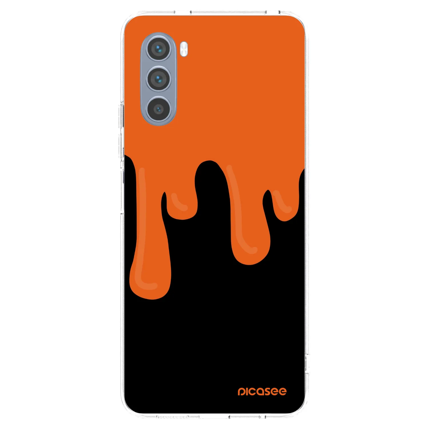 Picasee husă transparentă din silicon pentru Motorola Moto G62 - Orange spooky