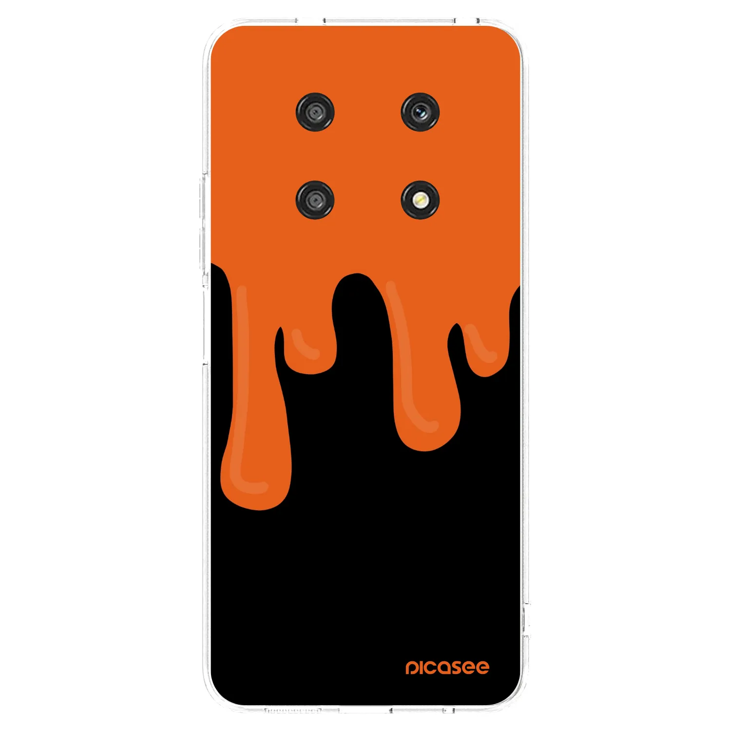 Picasee husă transparentă din silicon pentru Honor Magic4 Lite 5G - Orange spooky