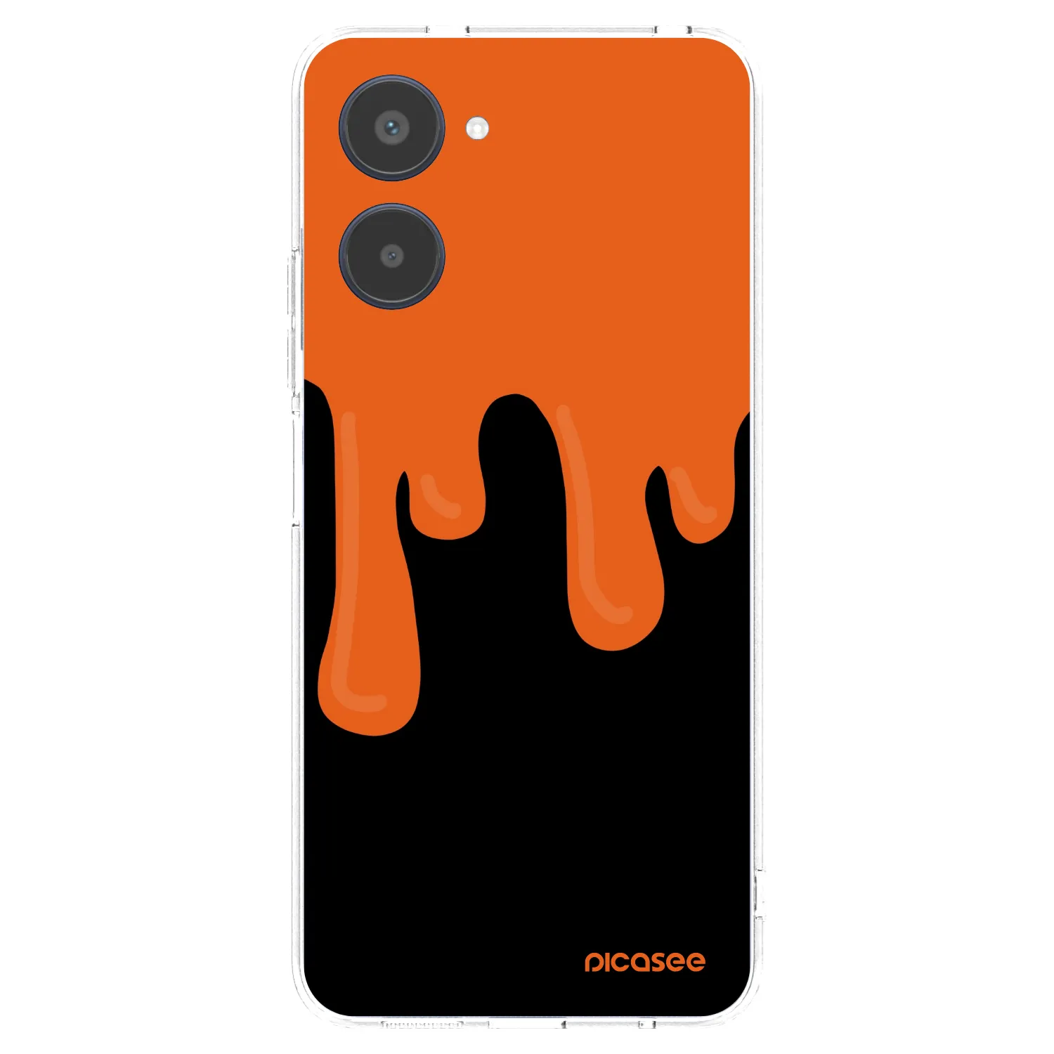 Picasee husă transparentă din silicon pentru Realme 10 4G - Orange spooky