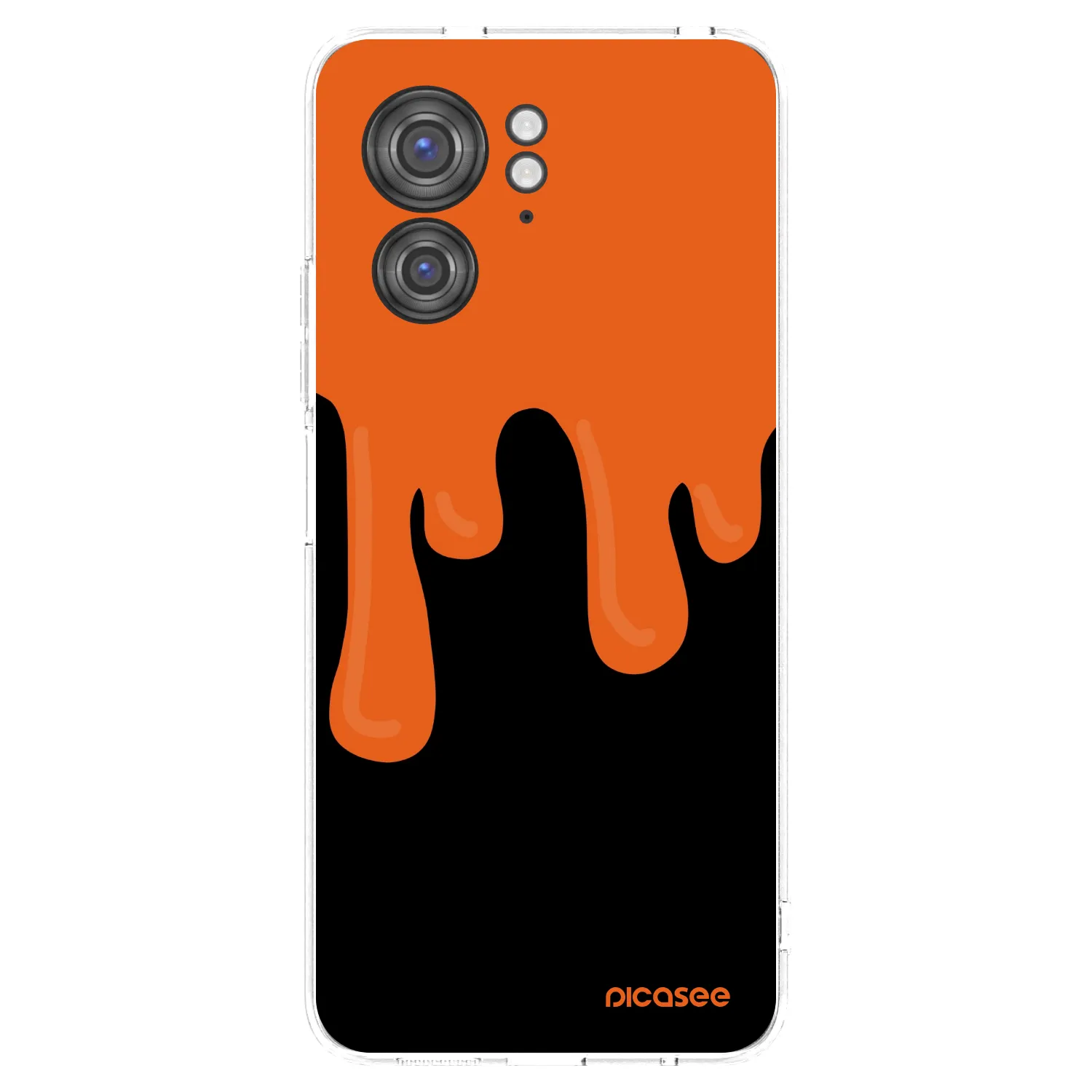 Picasee husă transparentă din silicon pentru Motorola Edge 40 - Orange spooky