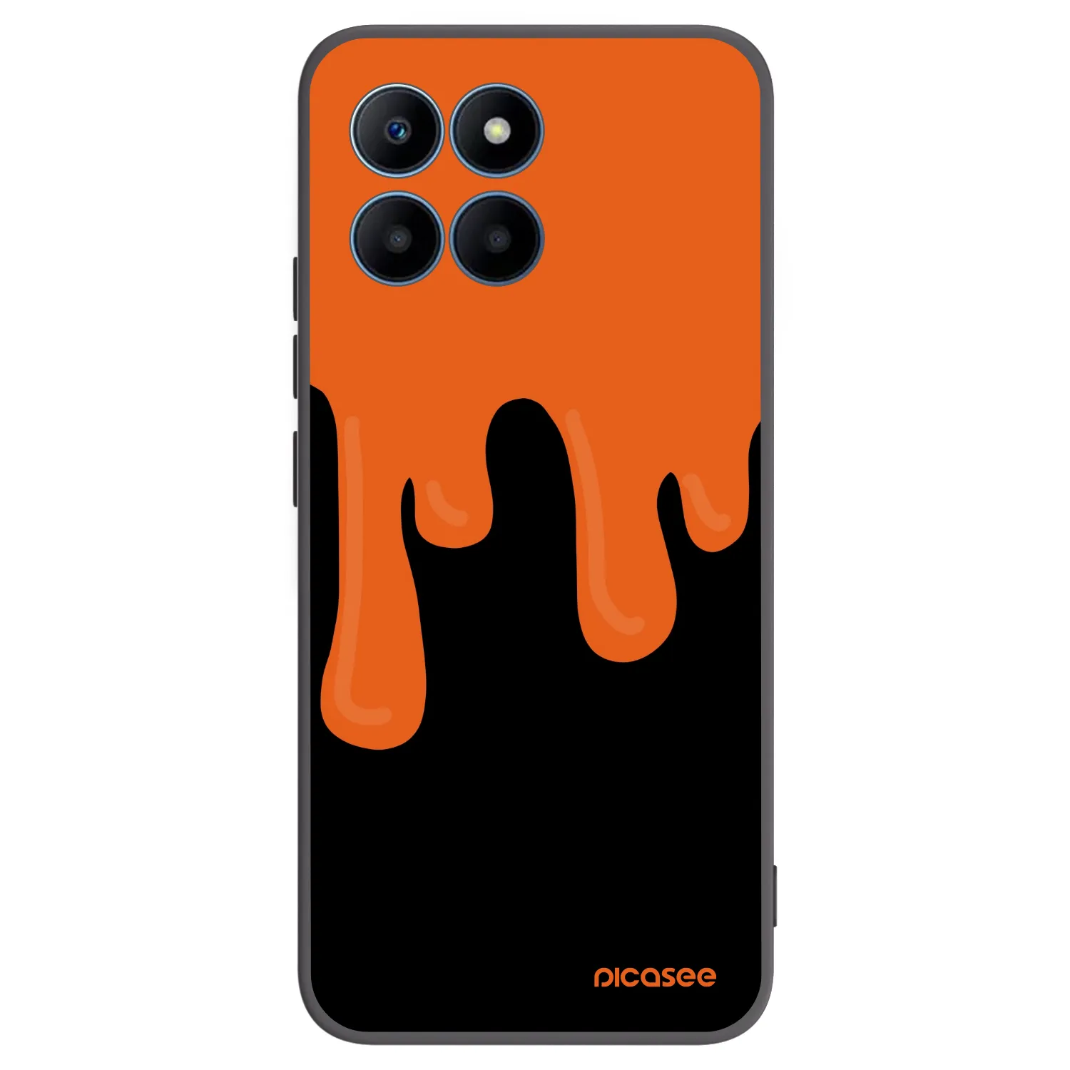 Picasee husă neagră din silicon pentru Honor 70 Lite - Orange spooky