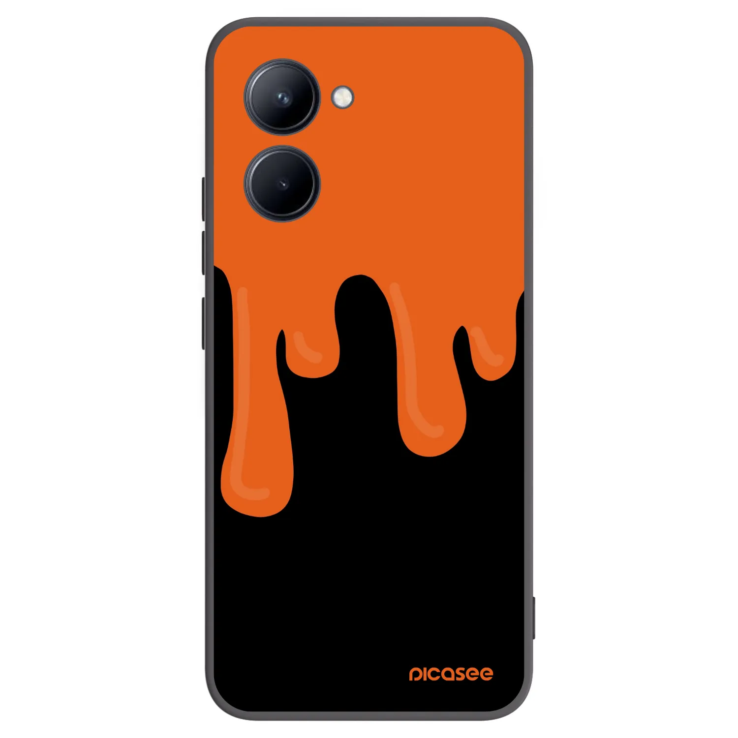 Picasee husă neagră din silicon pentru Realme C33 (2023) - Orange spooky