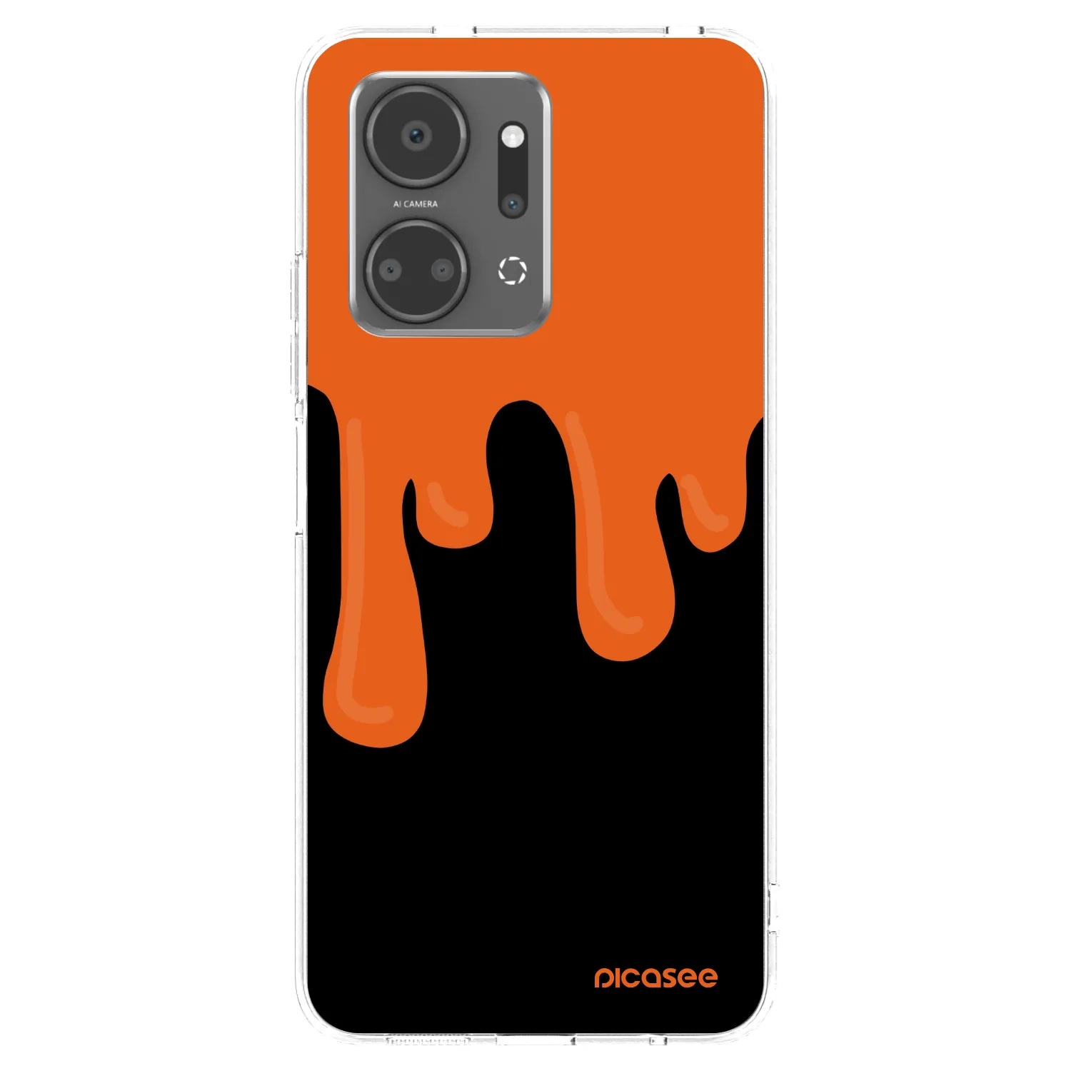 Picasee husă transparentă din silicon pentru Honor X7a - Orange spooky