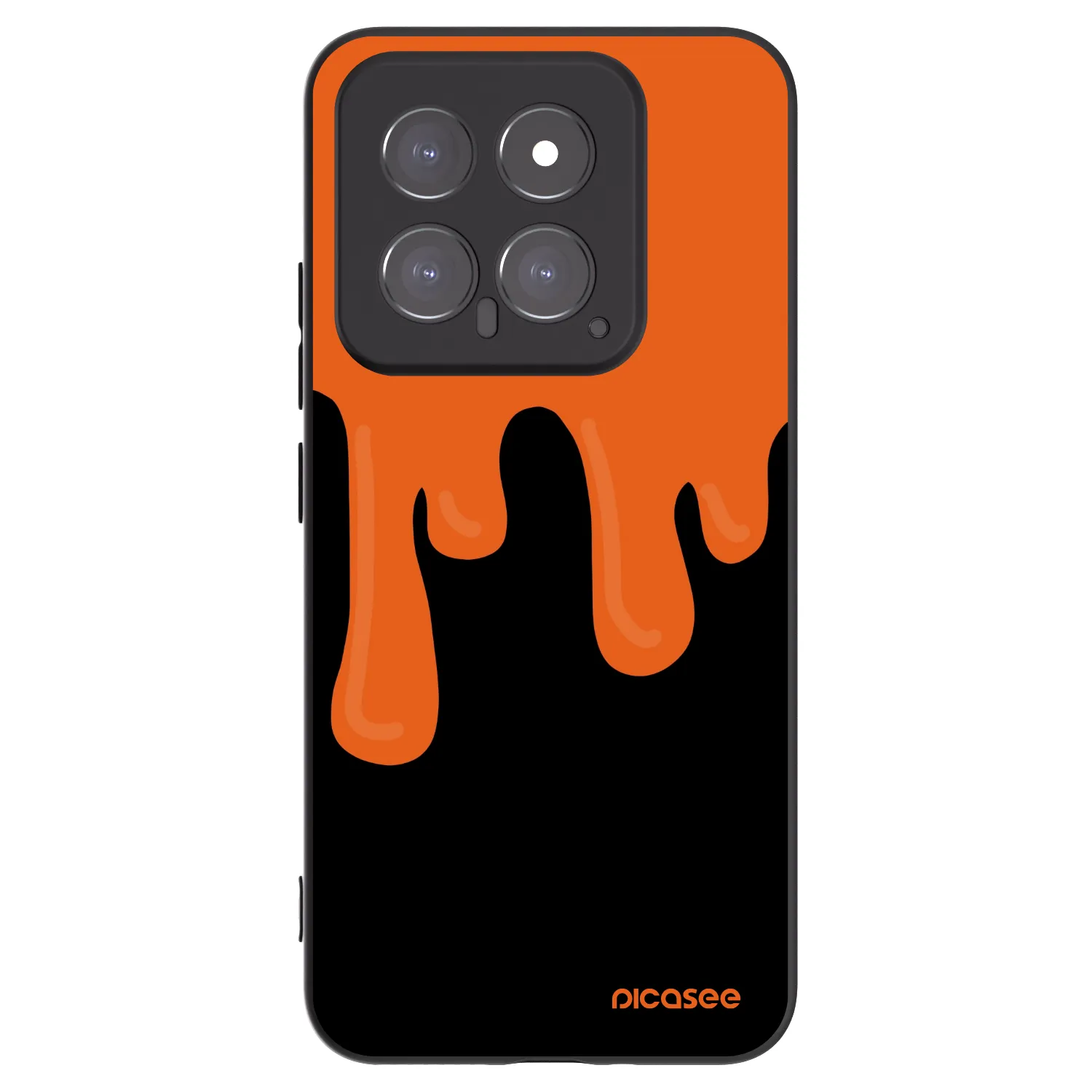 Picasee husă neagră din silicon pentru Xiaomi 14 - Orange spooky