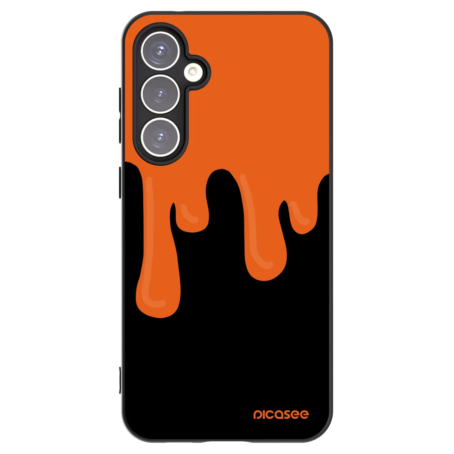 Picasee husă neagră din silicon pentru Samsung Galaxy S23 FE S711B - Orange spooky