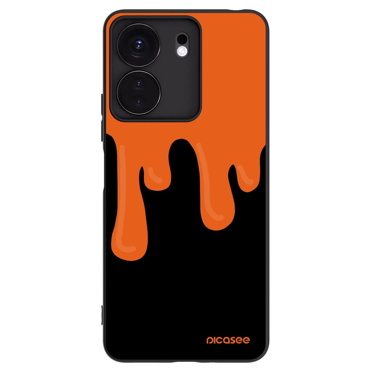 Picasee husă neagră din silicon pentru Xiaomi Redmi 13C 4G - Orange spooky