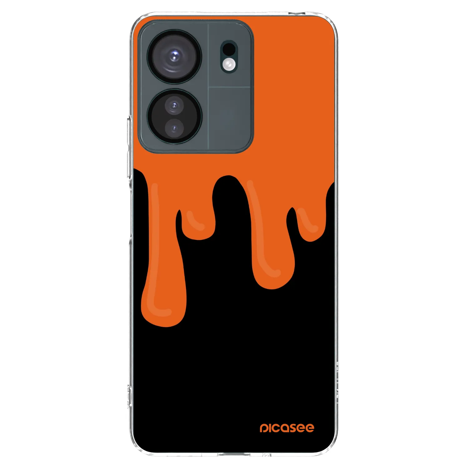 Picasee husă transparentă din silicon pentru Xiaomi Redmi 13C 4G - Orange spooky