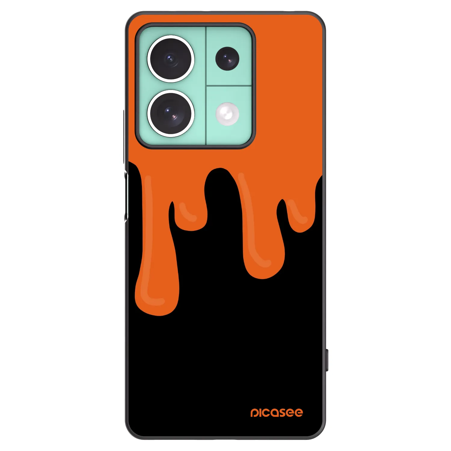 Picasee husă neagră din silicon pentru Xiaomi Redmi Note 13 5G - Orange spooky