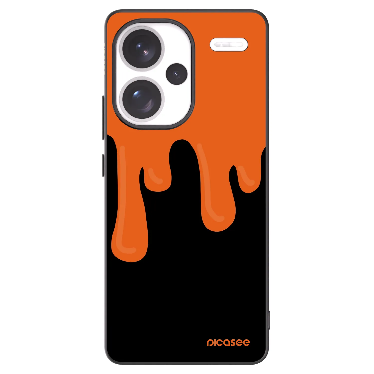 Picasee husă neagră din silicon pentru Xiaomi Redmi Note 13 Pro+ 5G - Orange spooky