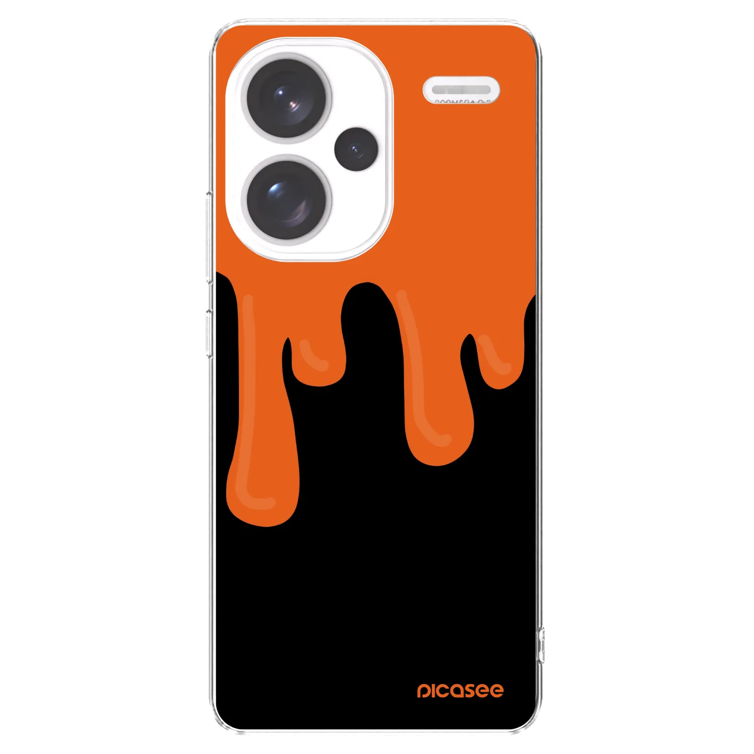 Picasee husă transparentă din silicon pentru Xiaomi Redmi Note 13 Pro+ 5G - Orange spooky