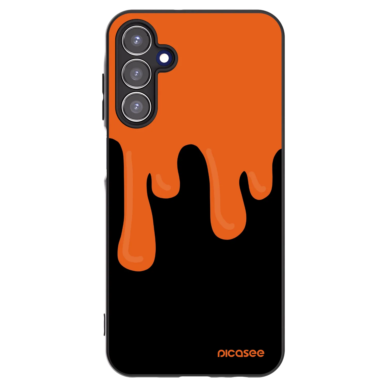 Picasee husă neagră din silicon pentru Samsung Galaxy A15 A155F 4G - Orange spooky