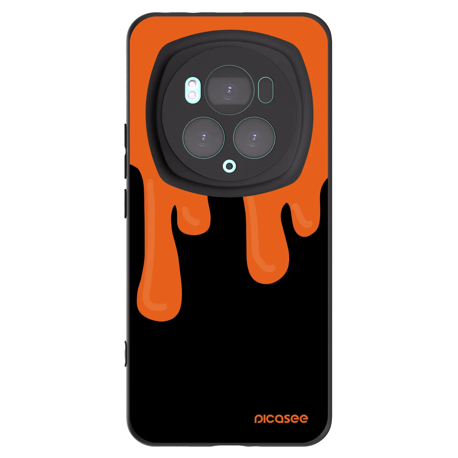 Picasee husă neagră din silicon pentru Honor Magic6 Pro - Orange spooky