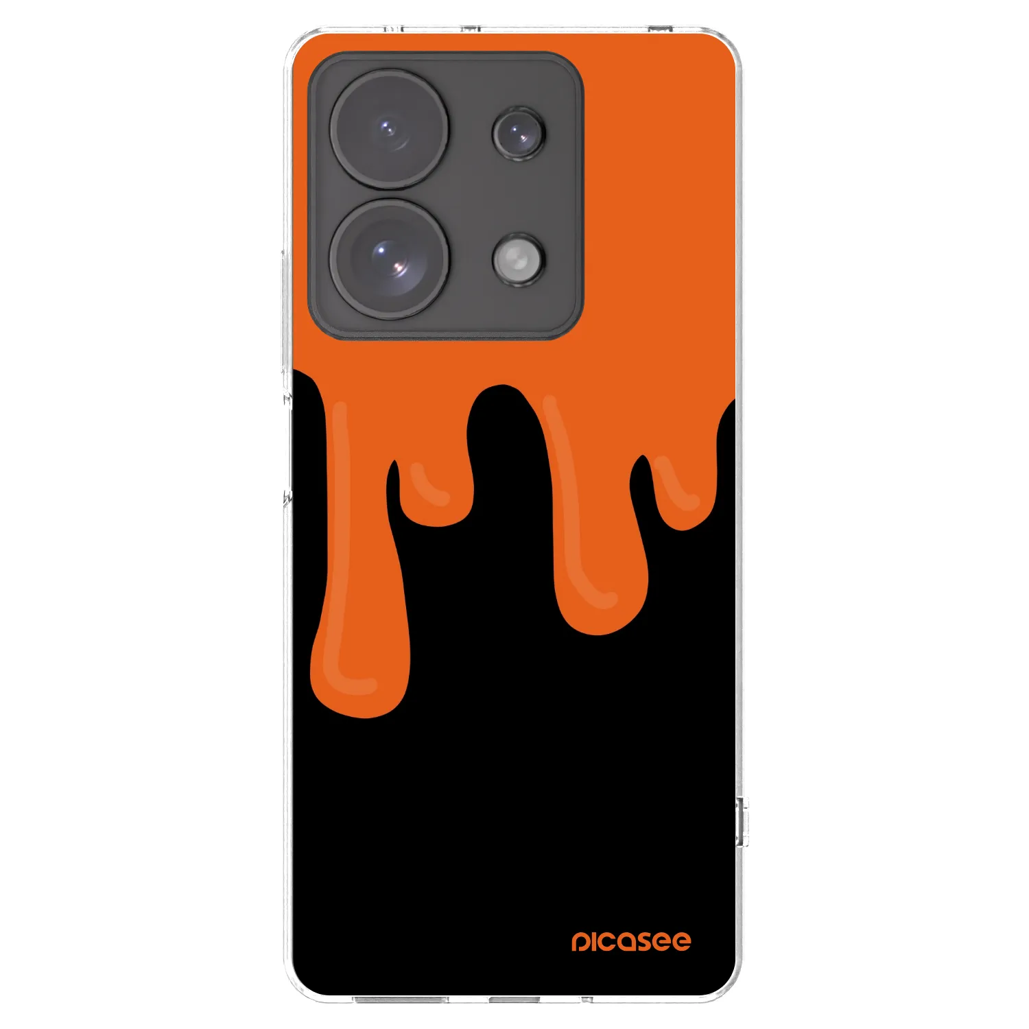 Picasee husă transparentă din silicon pentru Xiaomi Redmi Note 13 Pro 4G - Orange spooky