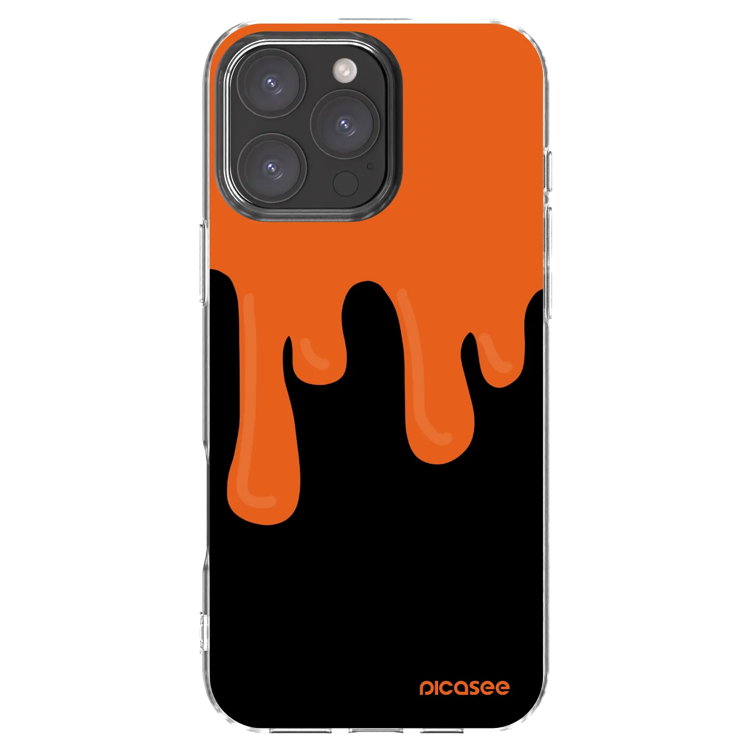 Picasee husă transparentă din silicon pentru Apple iPhone 16 Pro Max - Orange spooky