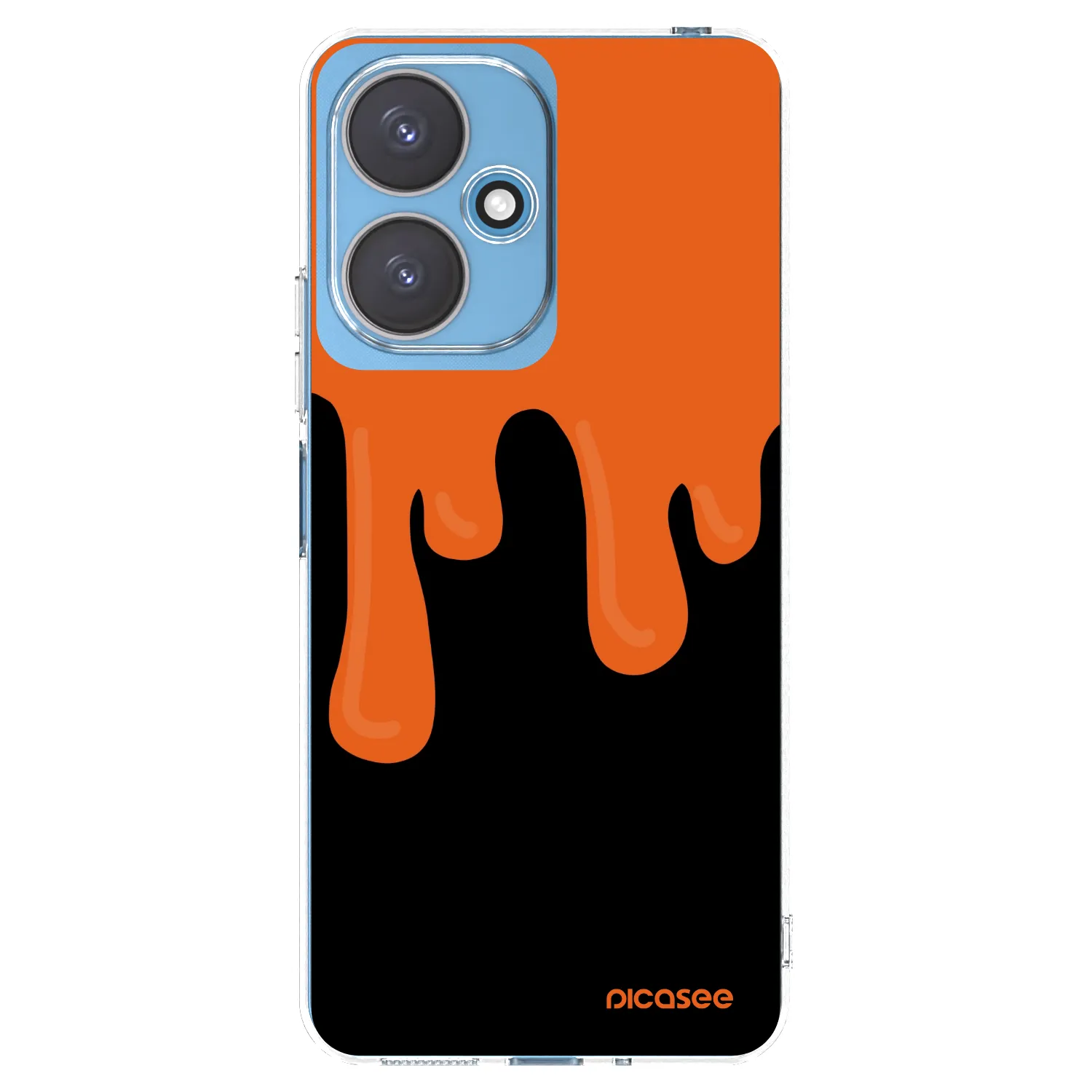 Picasee husă transparentă din silicon pentru Xiaomi Redmi 13C 5G - Orange spooky