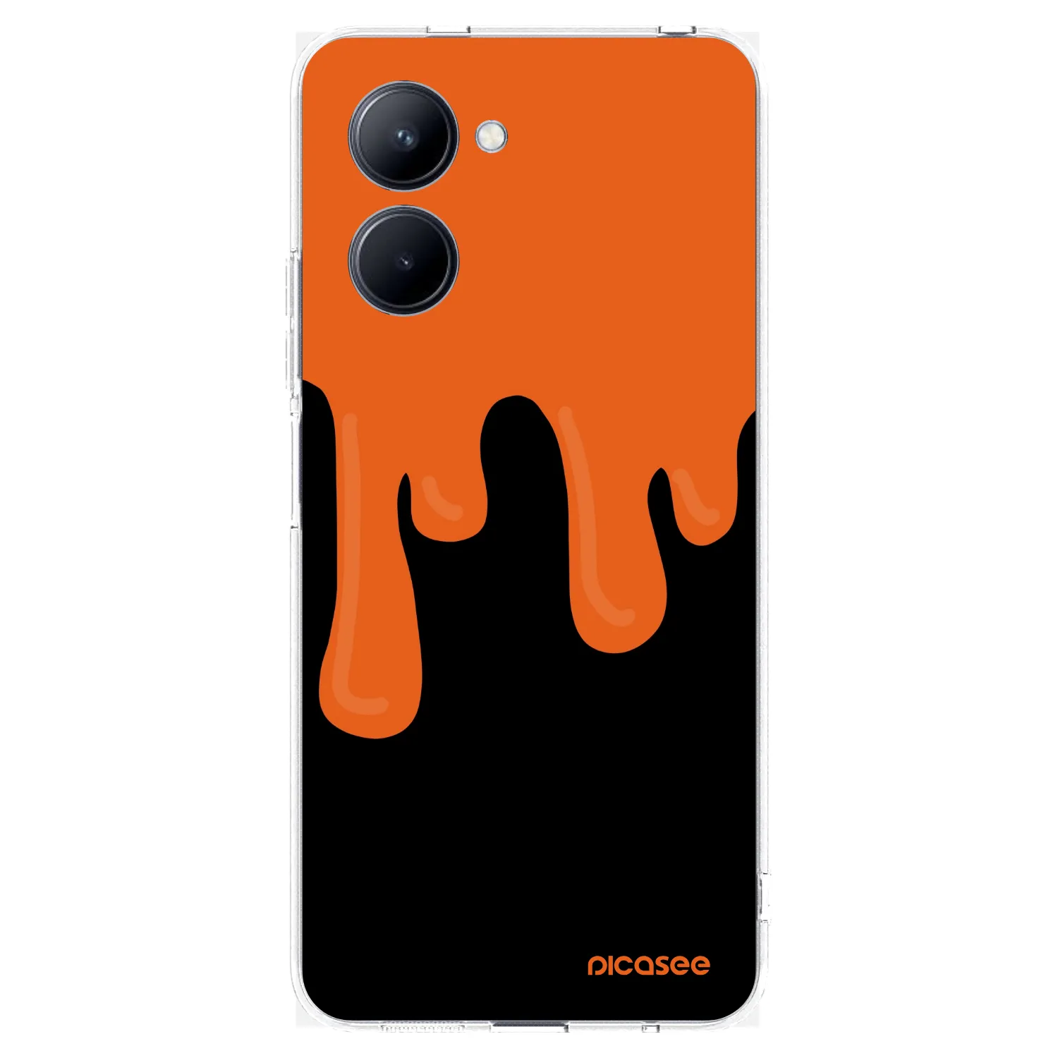 Picasee husă transparentă din silicon pentru Realme C33 (2023) - Orange spooky