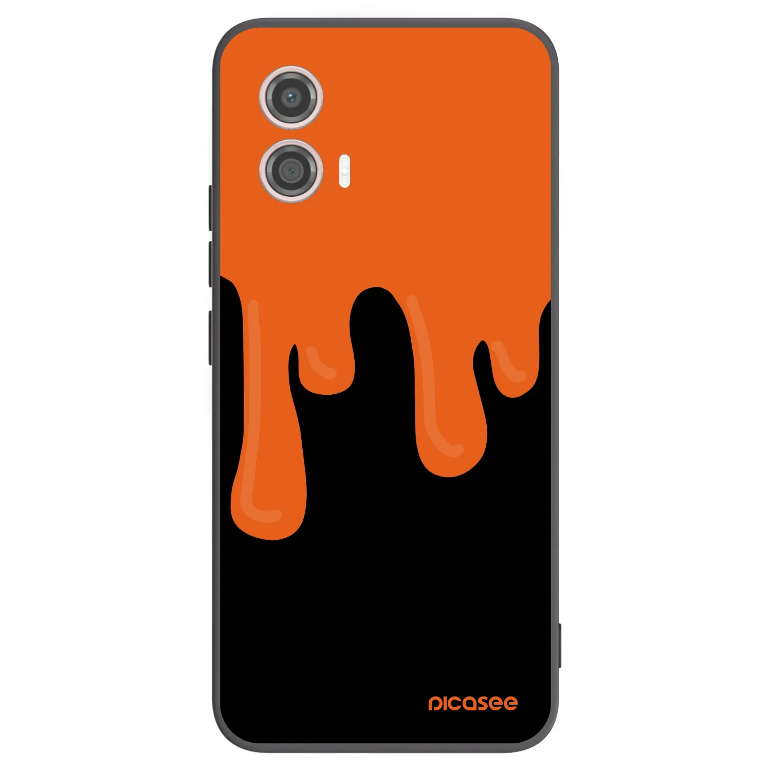 Picasee husă neagră din silicon pentru Motorola Moto G53 5G - Orange spooky